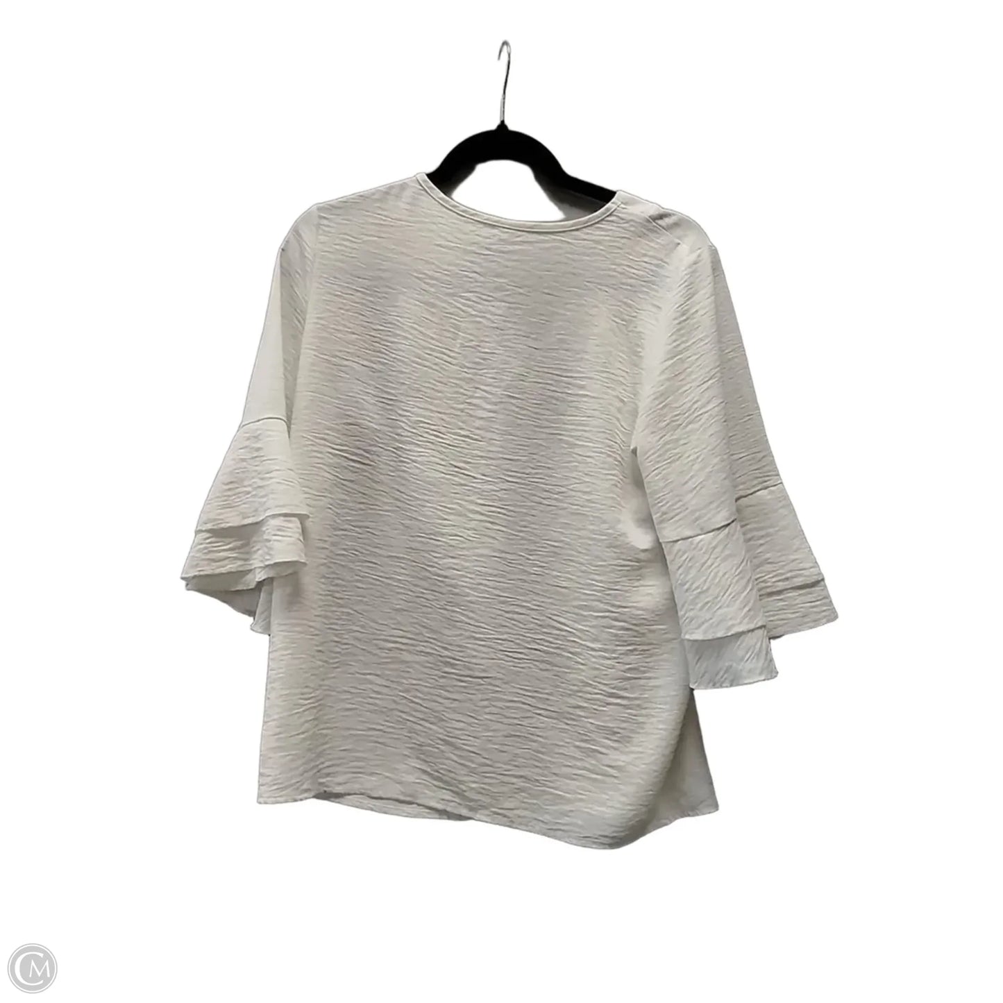 Blouse Long Sleeve By Clothes Mentor In Cream, Size: S