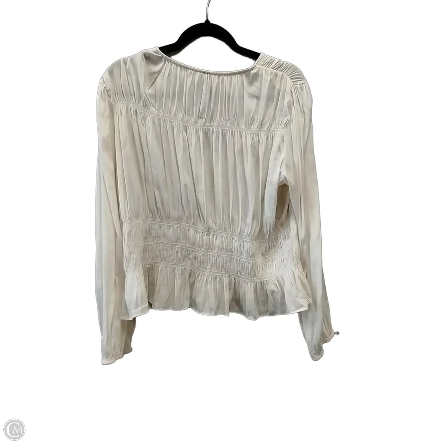 Blouse Long Sleeve By Universal Thread In Cream, Size: Xl