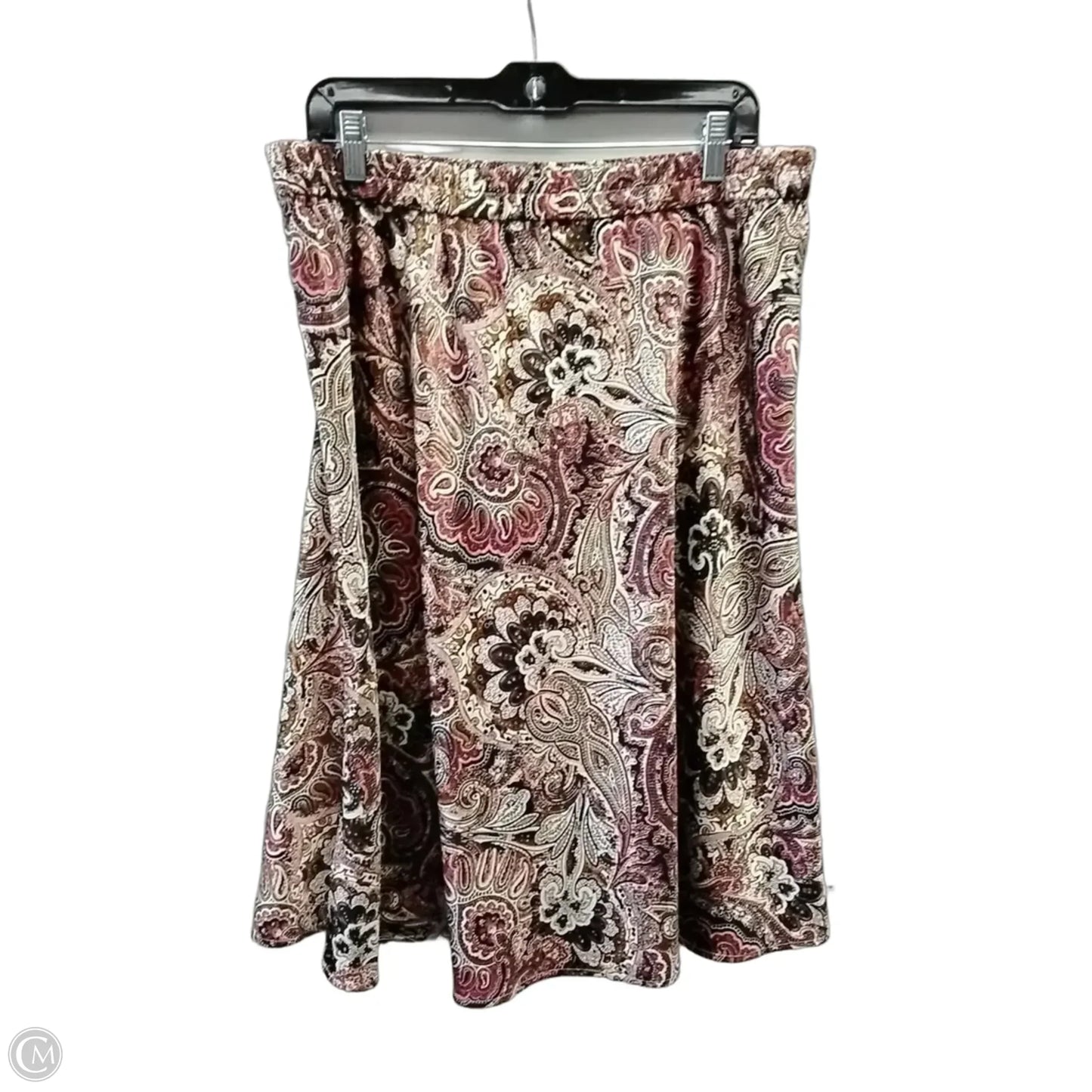 Skirt Midi By Dressbarn In Paisley Print, Size: L