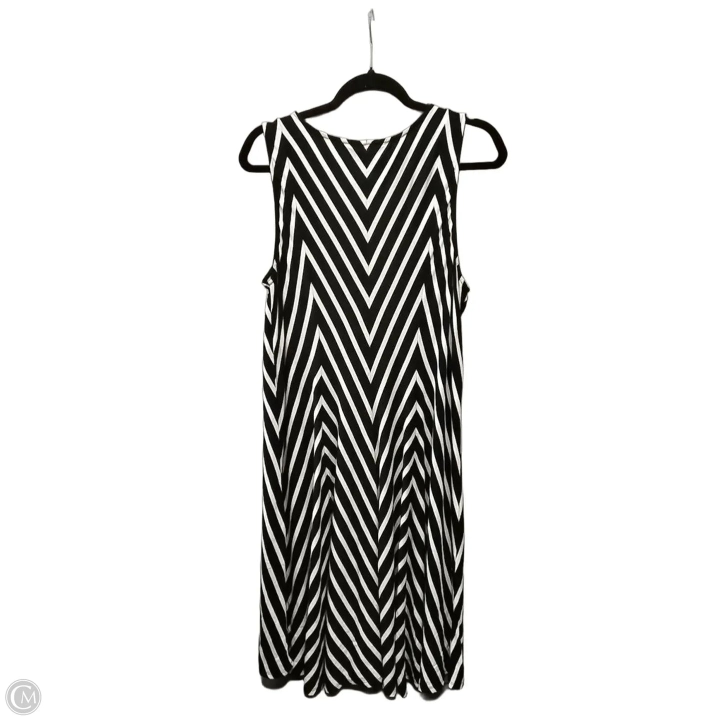 Dress Casual Midi By Chelsea And Theodore In Striped Pattern, Size: Xl