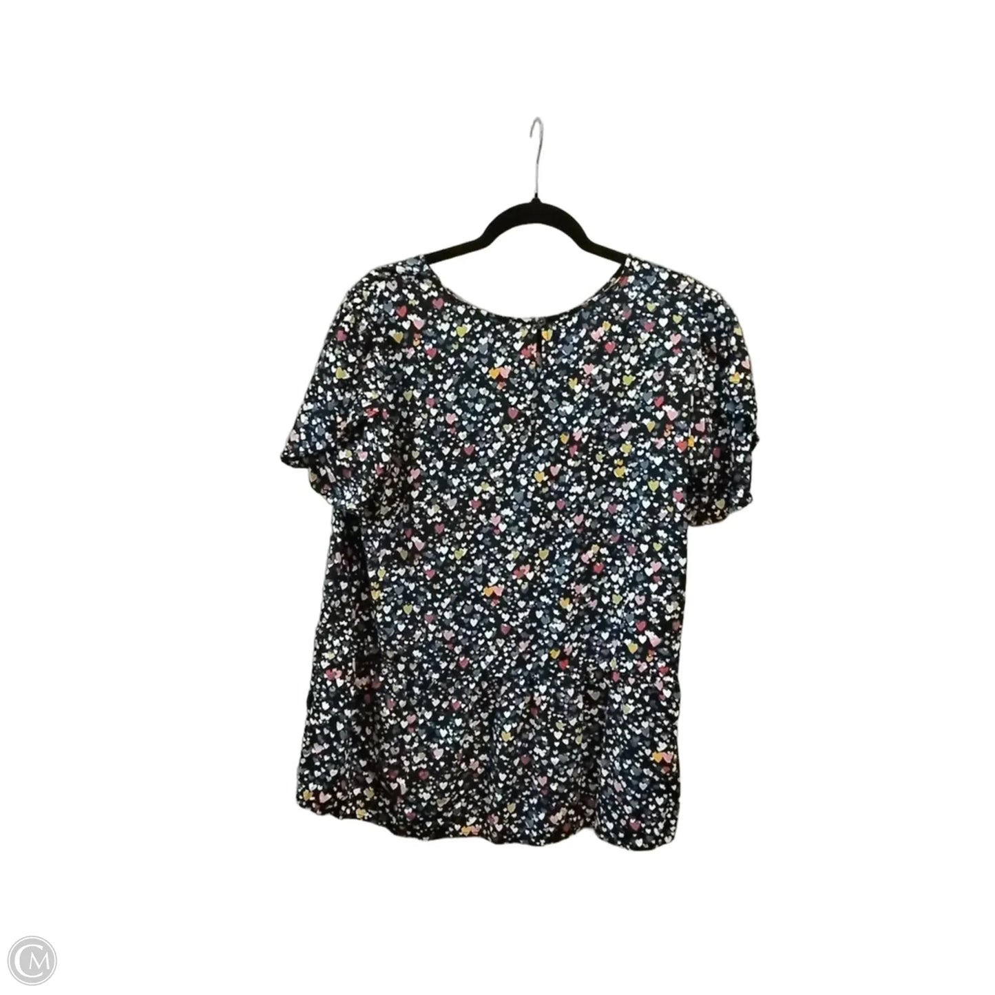 Blouse Short Sleeve By Loft In Blue, Size: L