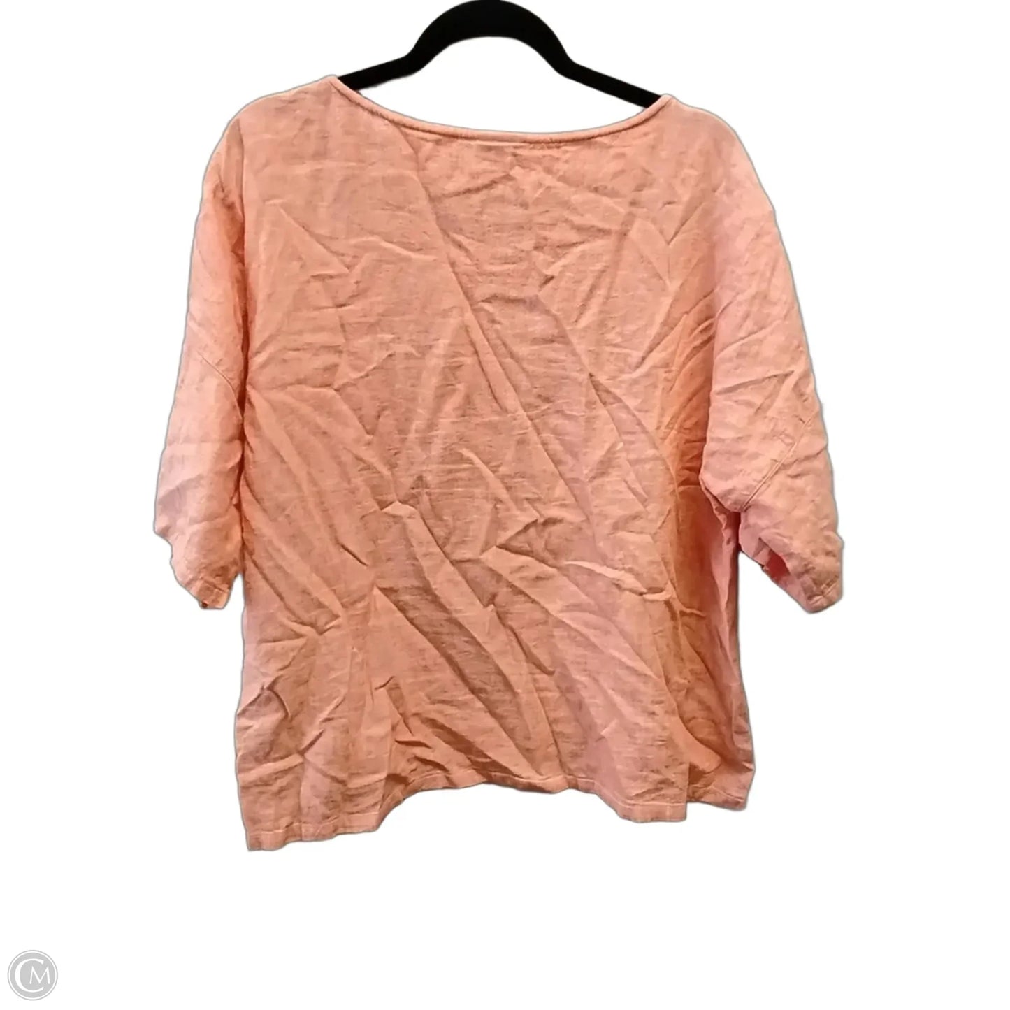 Top Short Sleeve By Chicos In Orange, Size: L
