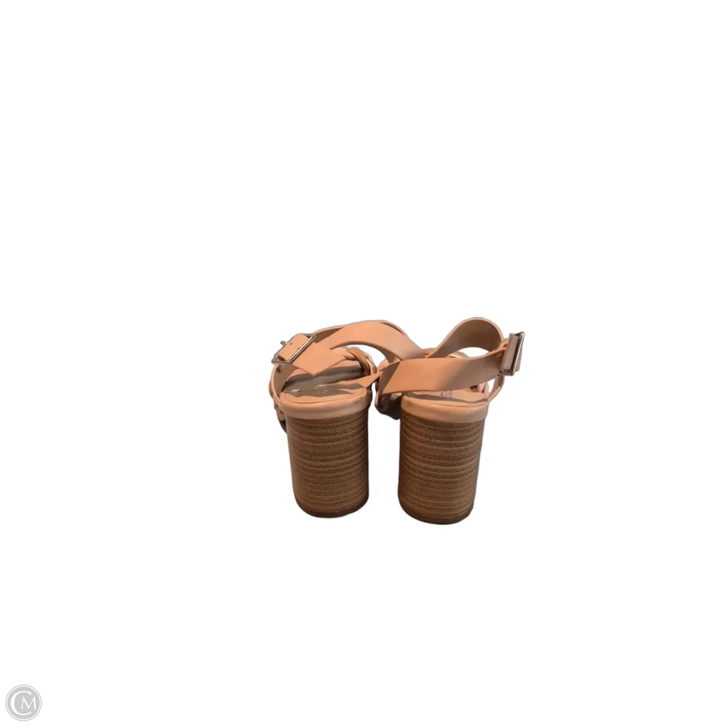 Sandals Heels Block By Soda In Tan, Size: 6