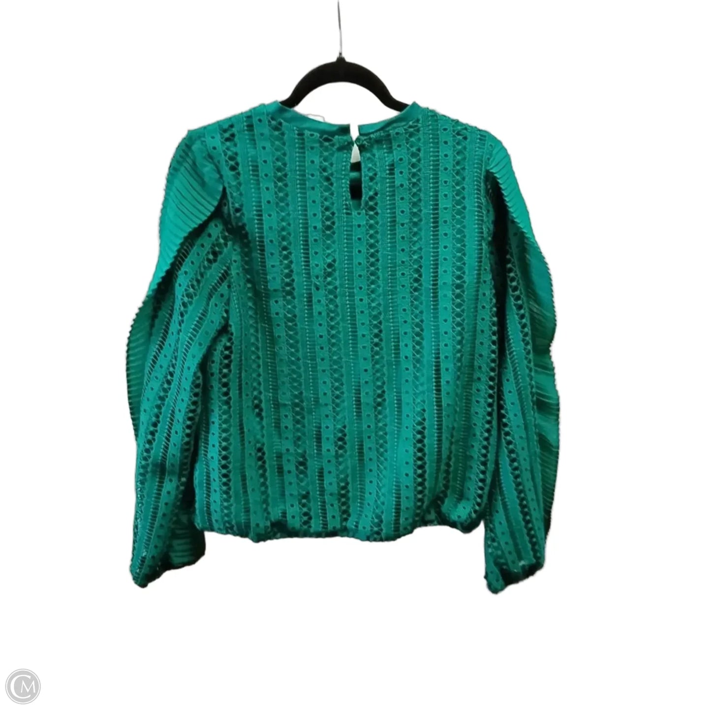 Blouse Long Sleeve By Calligraphie In Green, Size: M