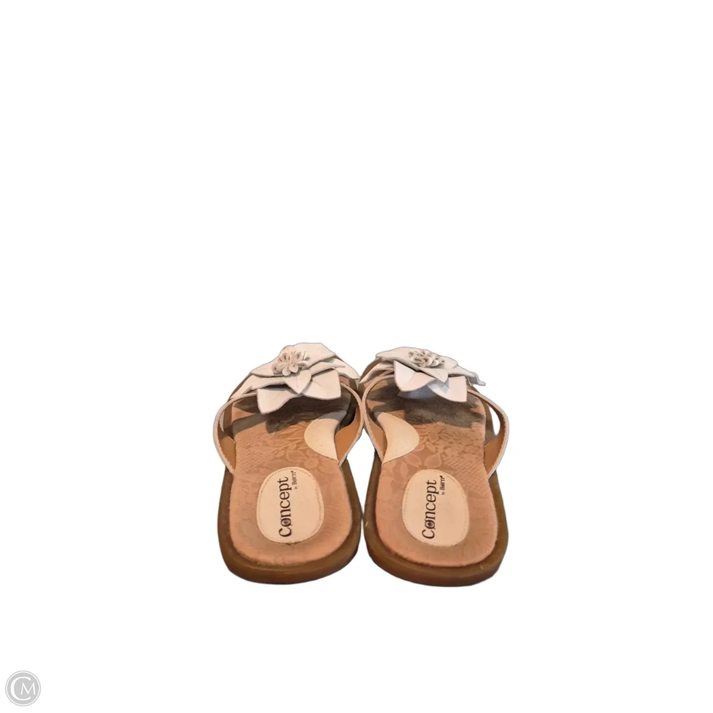 Sandals Flip Flops By Born In Brown & White, Size: 6