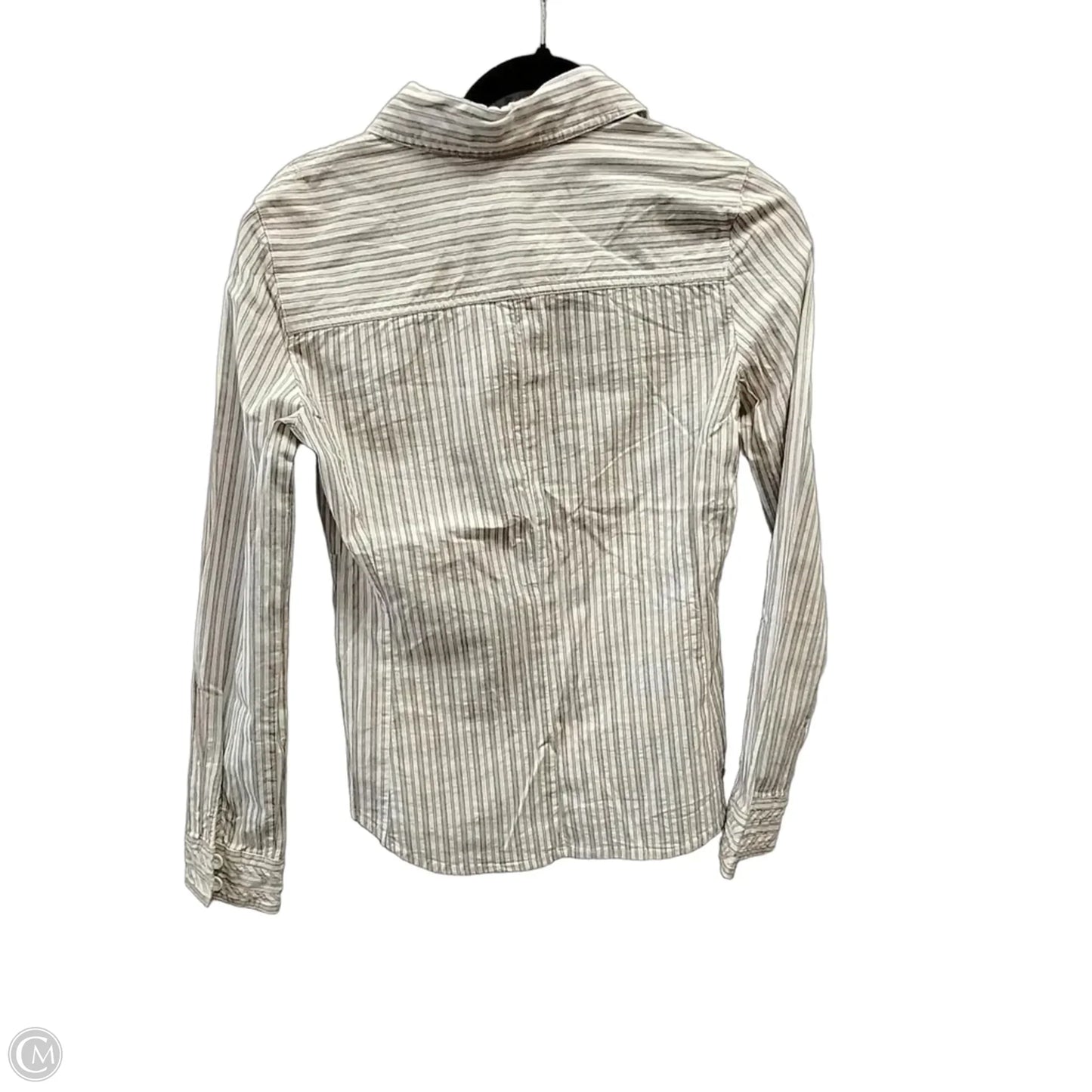 Top Long Sleeve By Mng In Striped Pattern, Size: M
