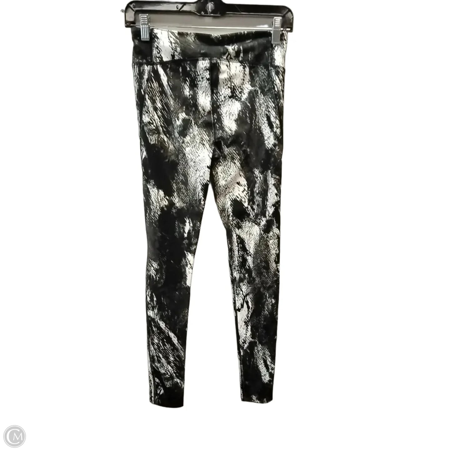 Athletic Leggings By Under Armour In Black & White, Size: S