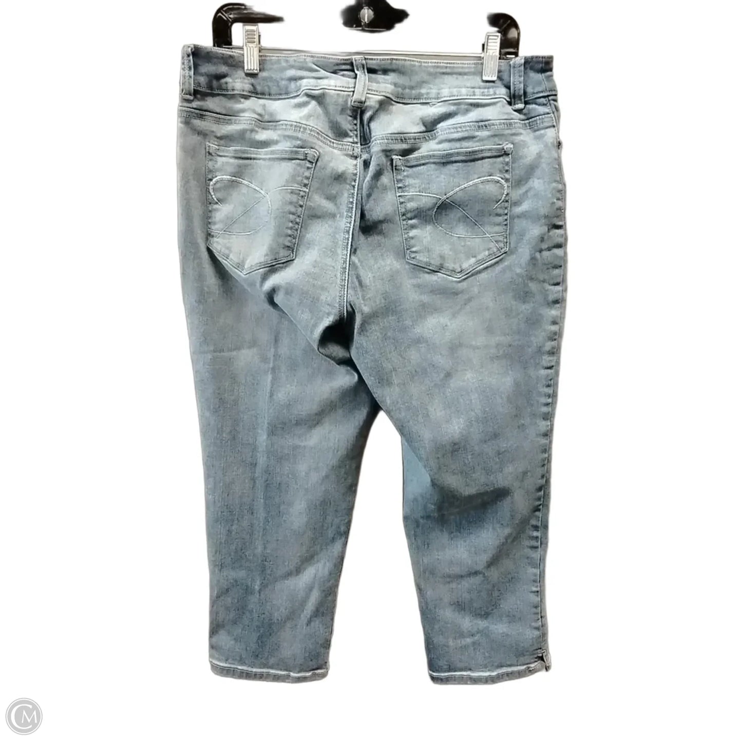Jeans Cropped By Chicos In Blue Denim, Size: 12