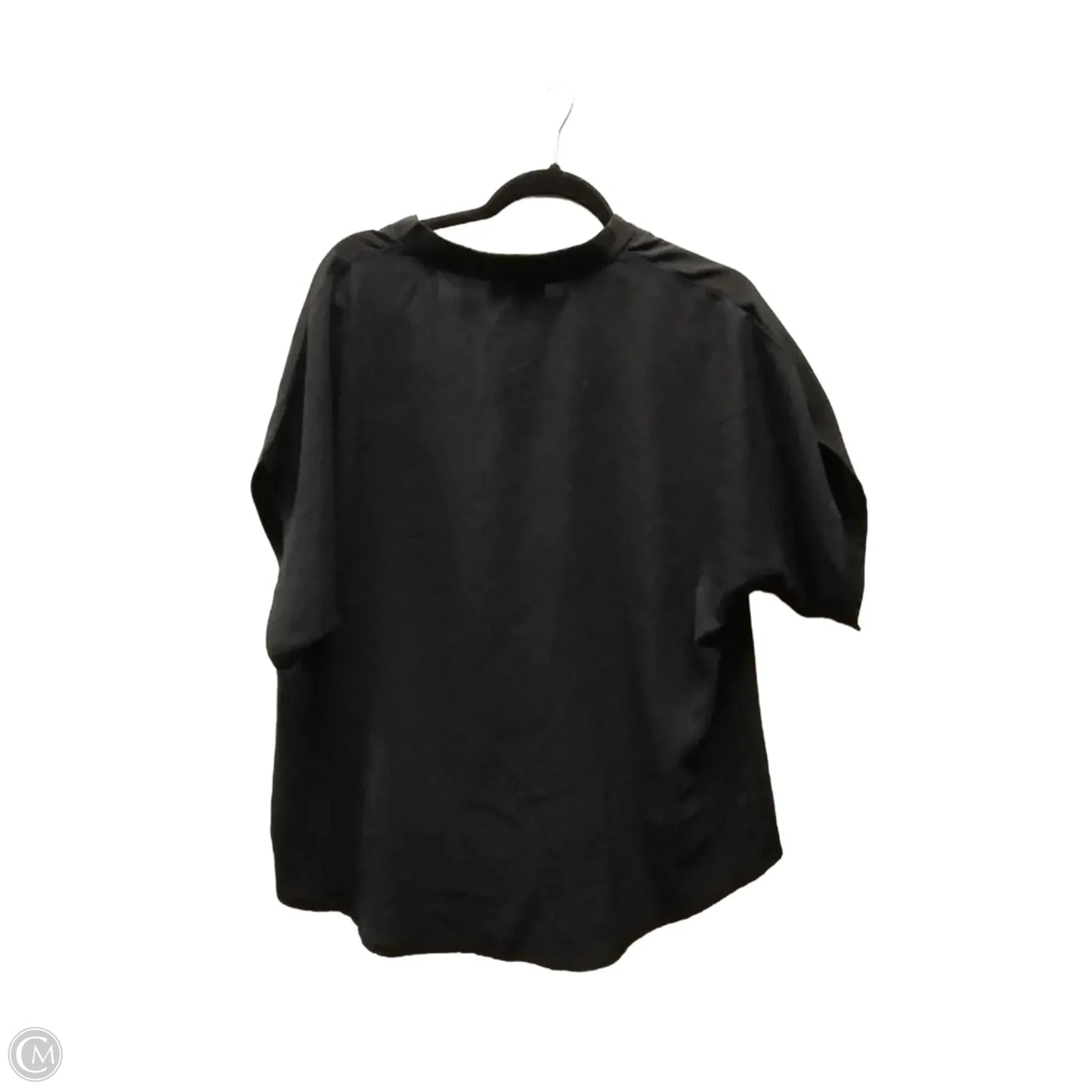 Blouse Short Sleeve By Clothes Mentor In Black, Size: M