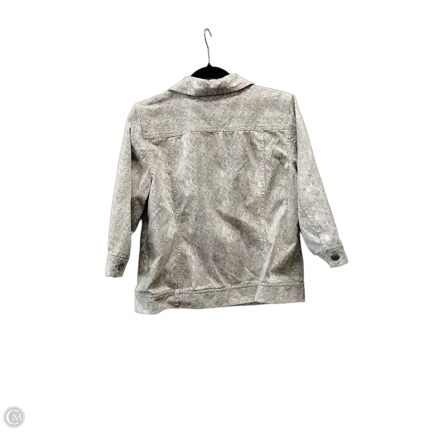 Jacket Other By Chicos In Snakeskin Print, Size: L