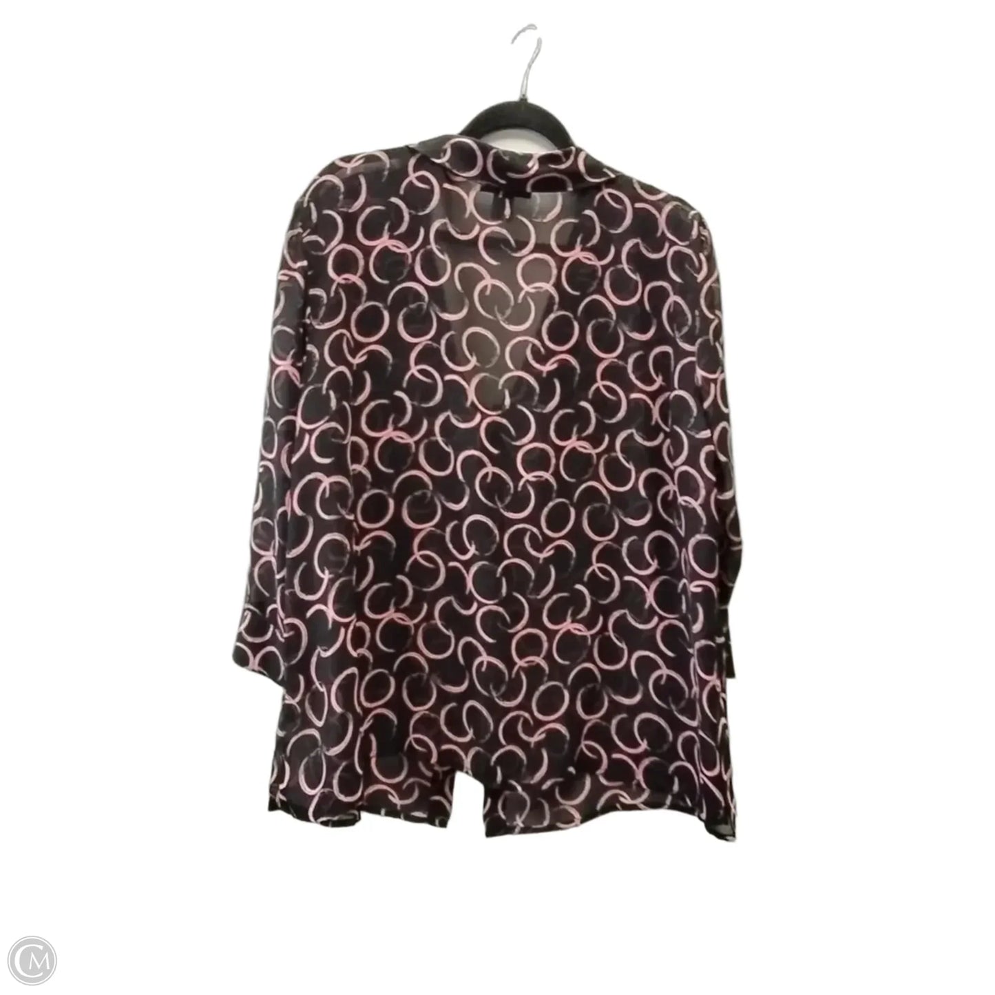Top Long Sleeve By Style And Co Collection Women In Black & Pink, Size: 22