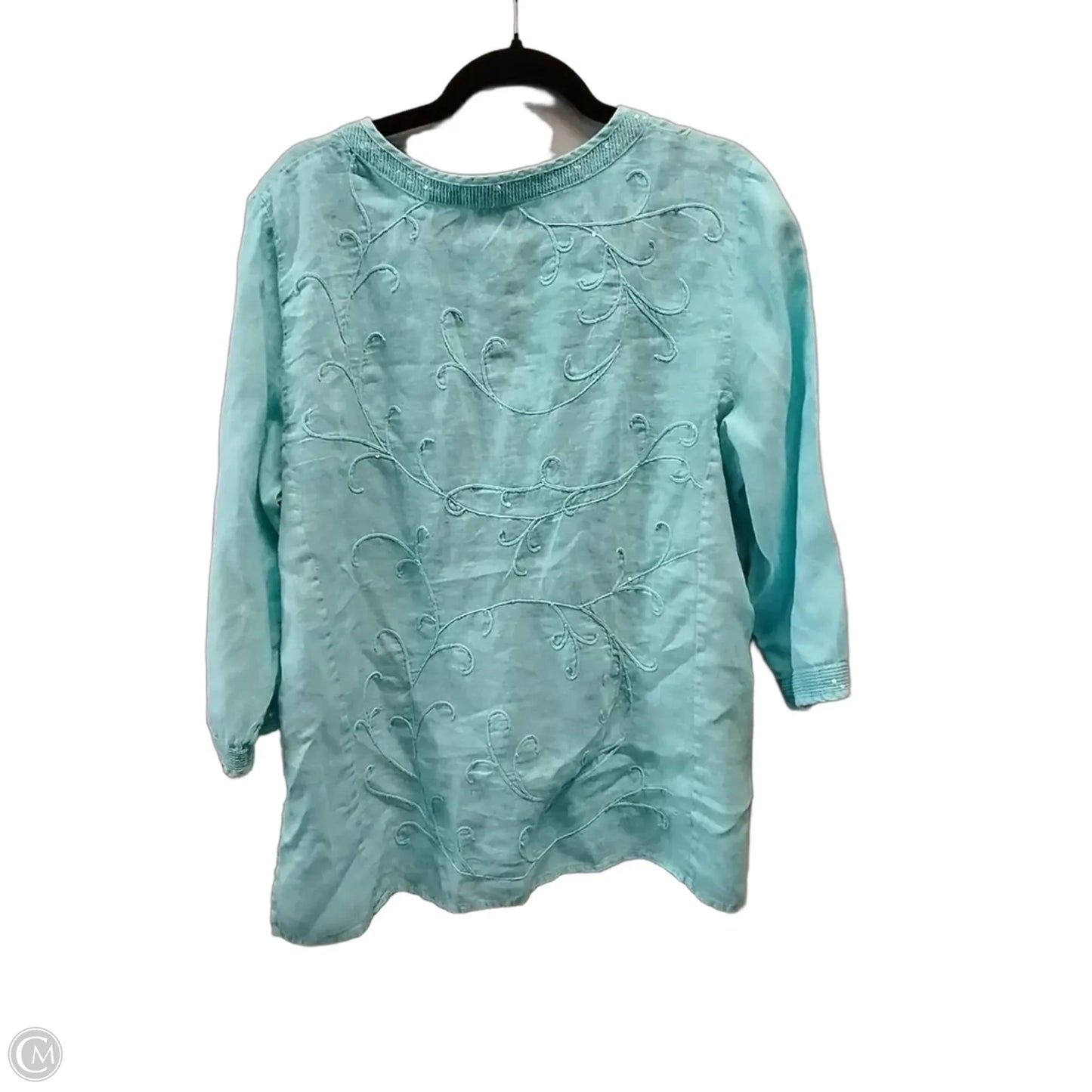 Top Long Sleeve By Chicos In Teal, Size: 2