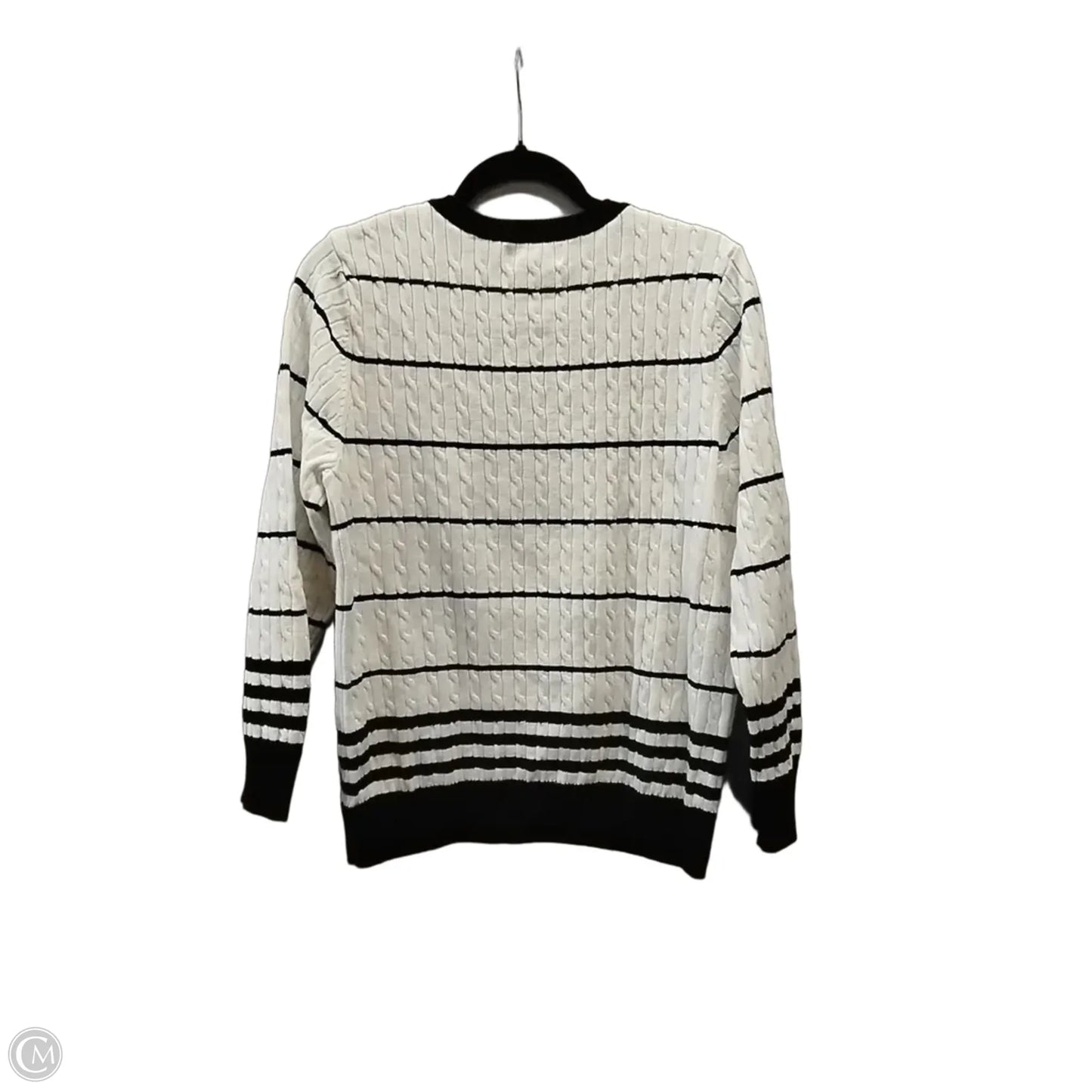 Sweater By Karen Scott In Black & White, Size: Xxl