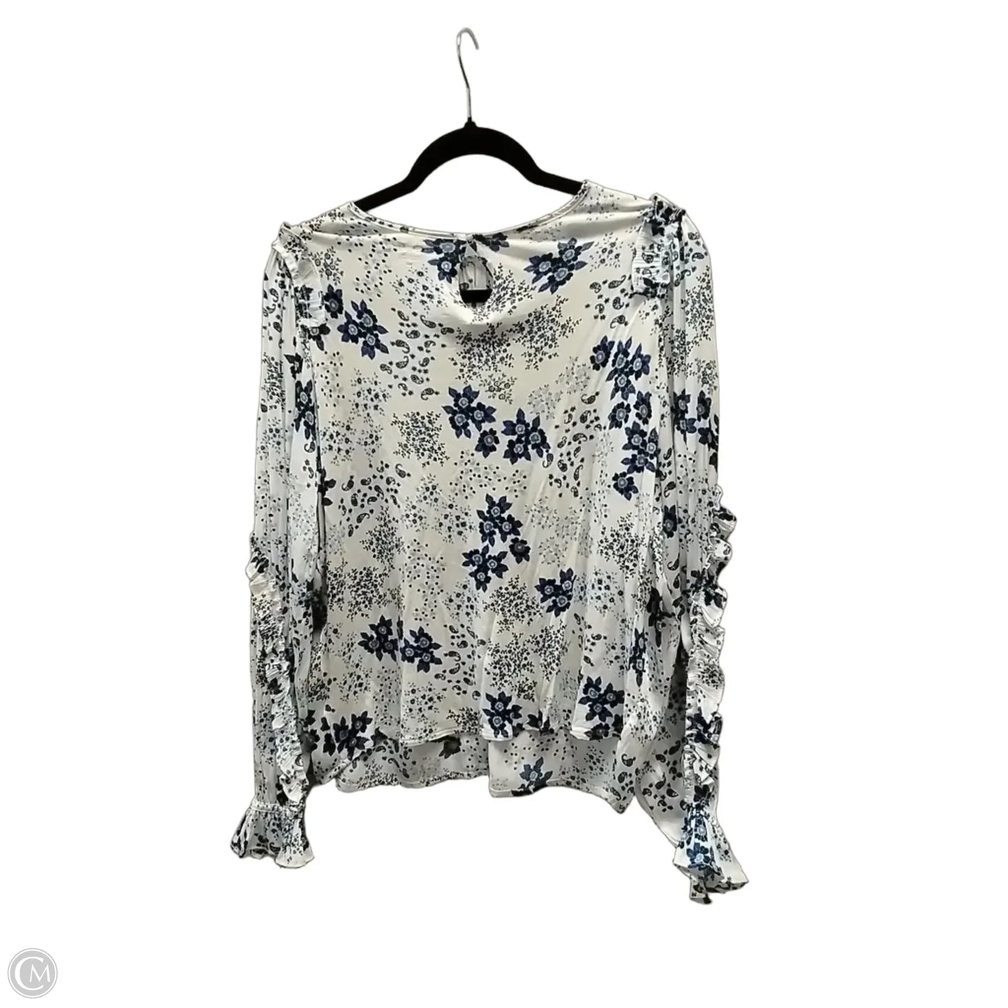 Blouse Long Sleeve By Loft In Floral Print, Size: M