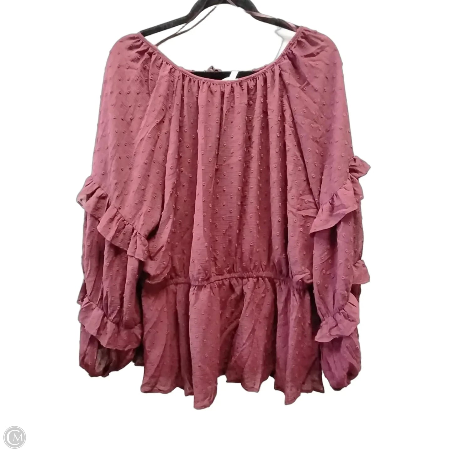 Blouse Long Sleeve By Maurices In Red, Size: 2x