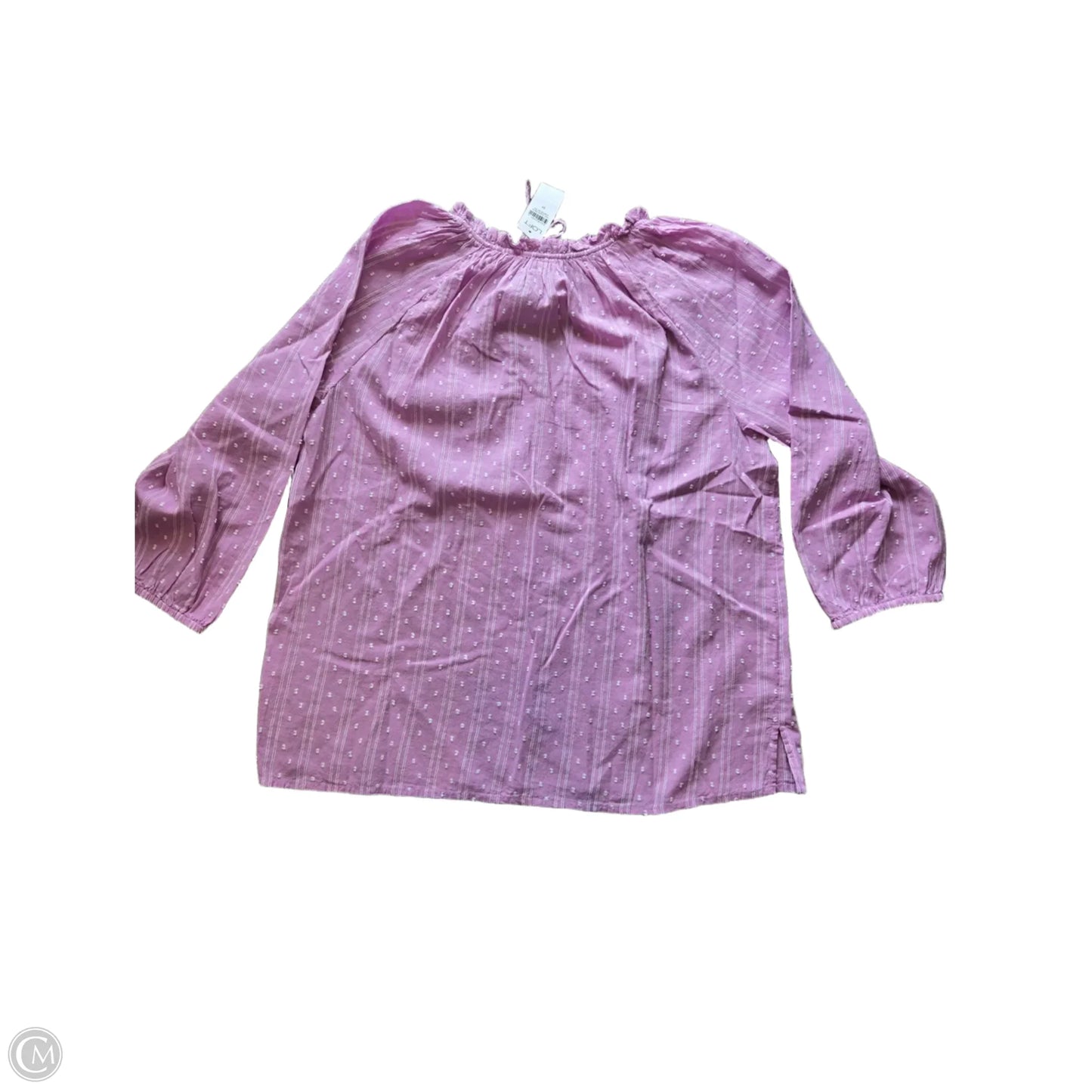Top Short Sleeve By Loft In Purple, Size: M