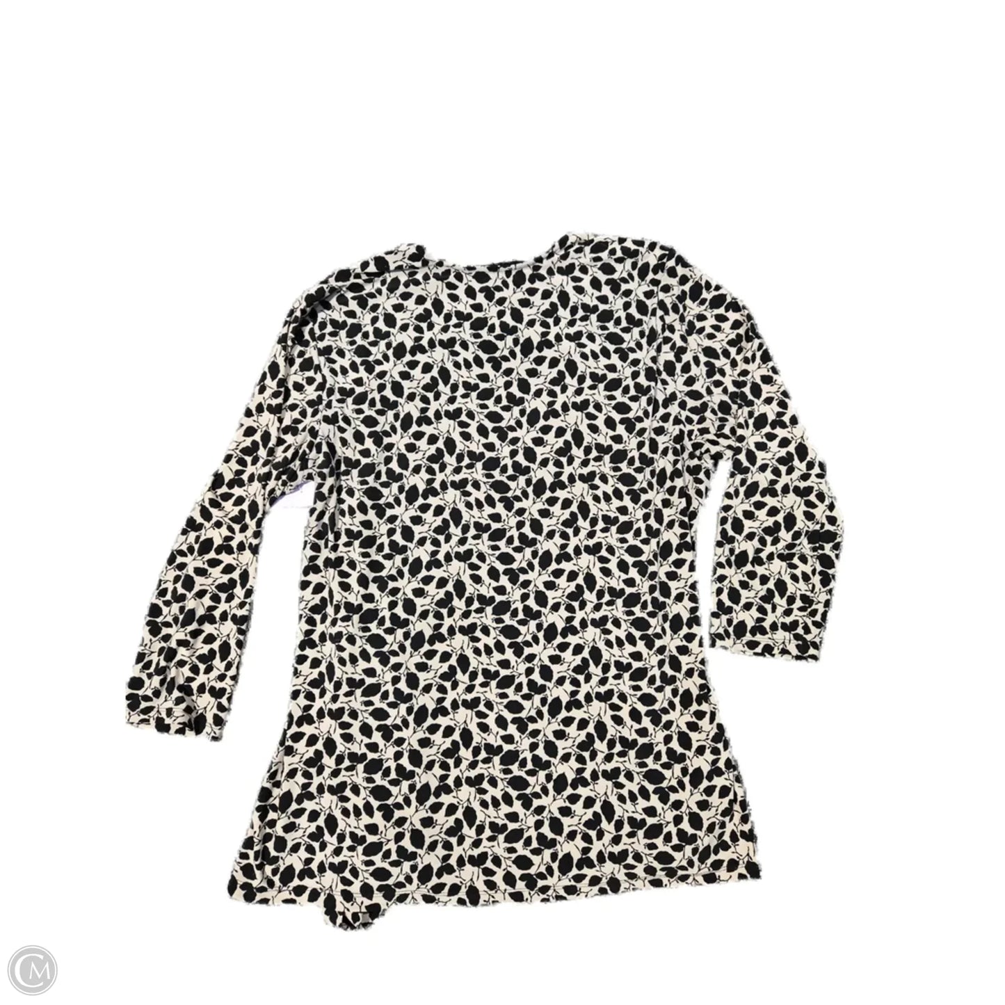 Top 3/4 Sleeve By Anne Klein In Black & Brown, Size: 1x