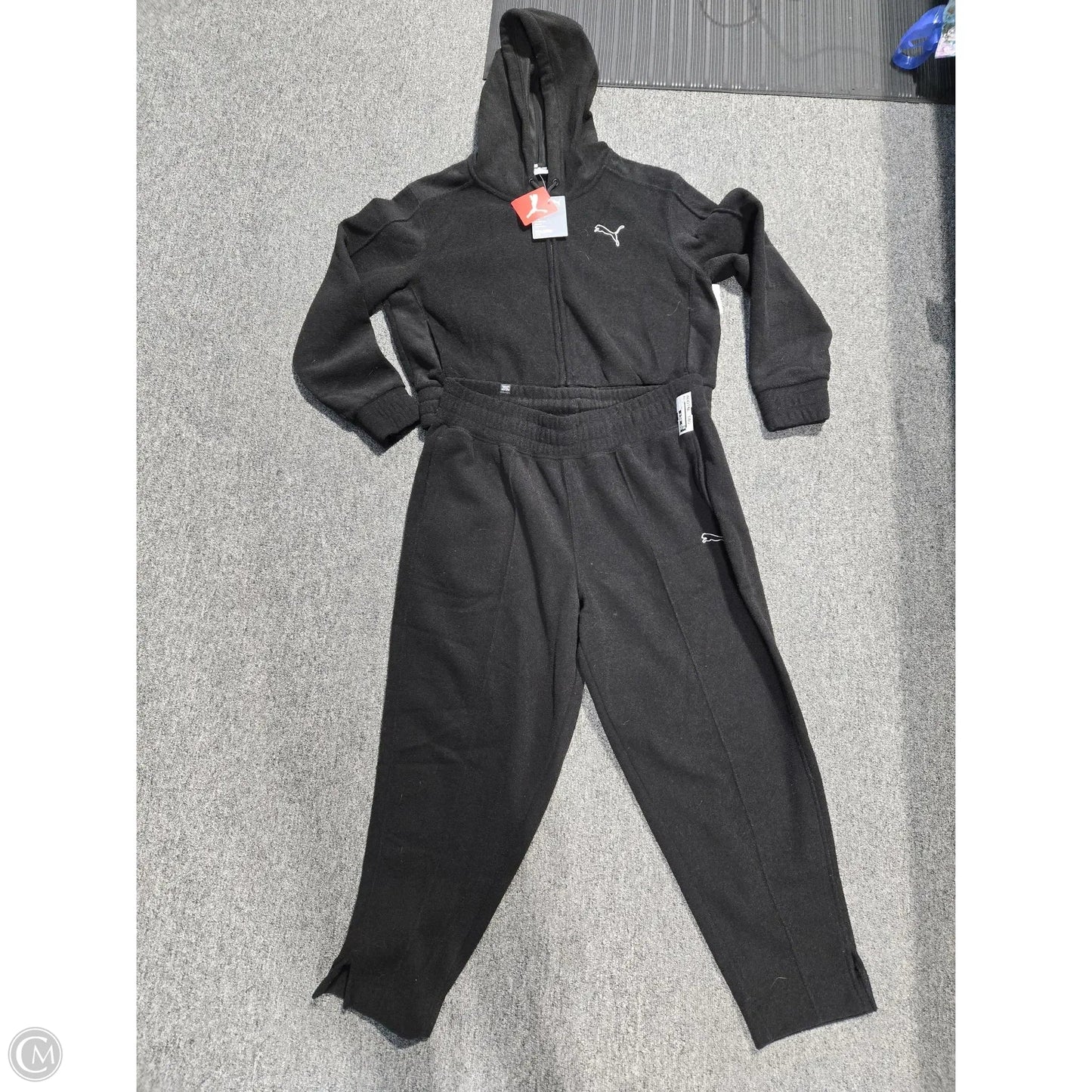 Top 2pc Long Sleeve By Puma In Black, Size: L