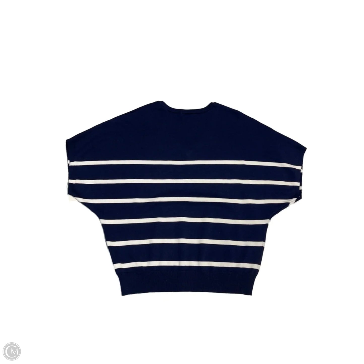 Top Short Sleeve By Liverpool In Striped Pattern, Size: L