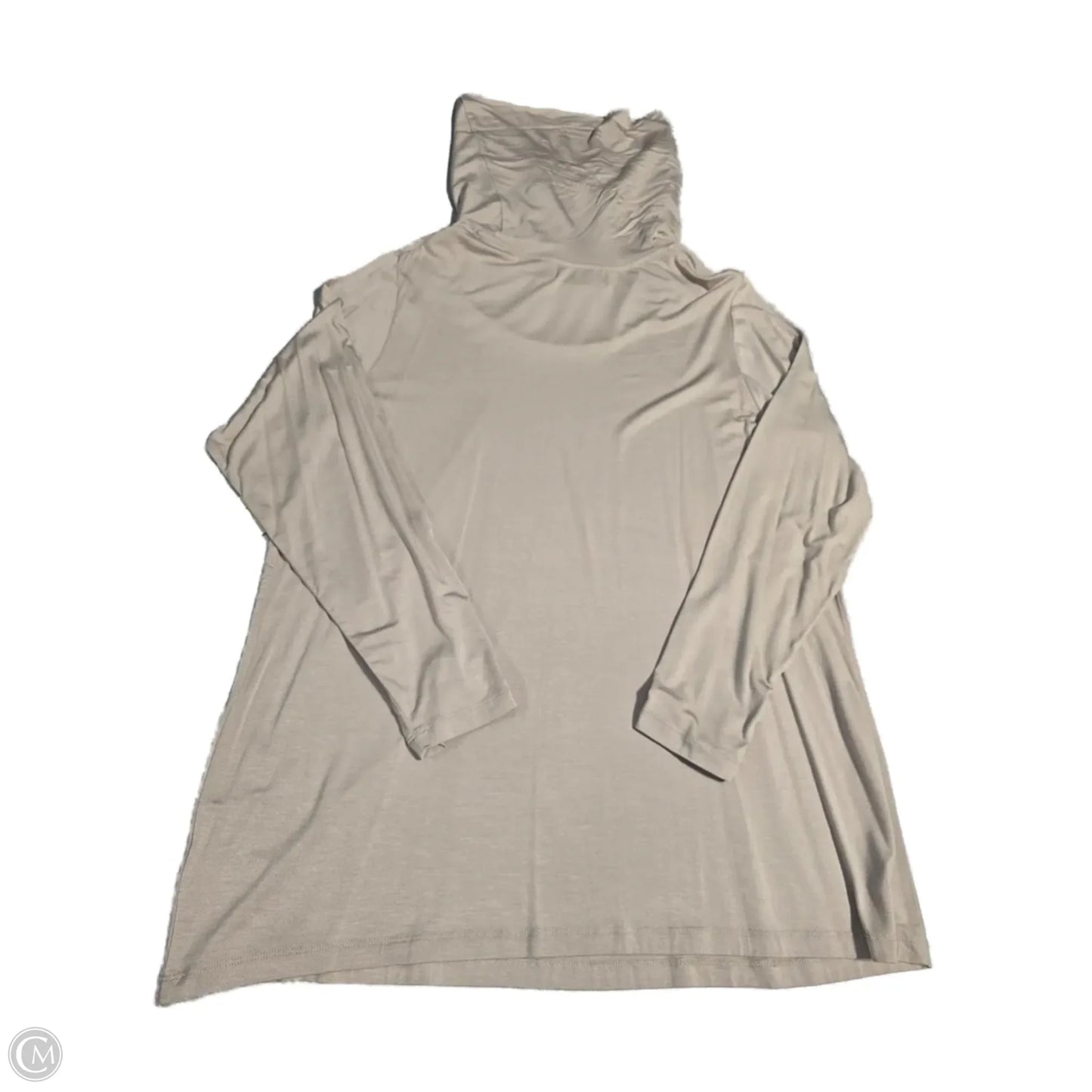 Top Long Sleeve By Hampshire Studio In Tan, Size: 1x