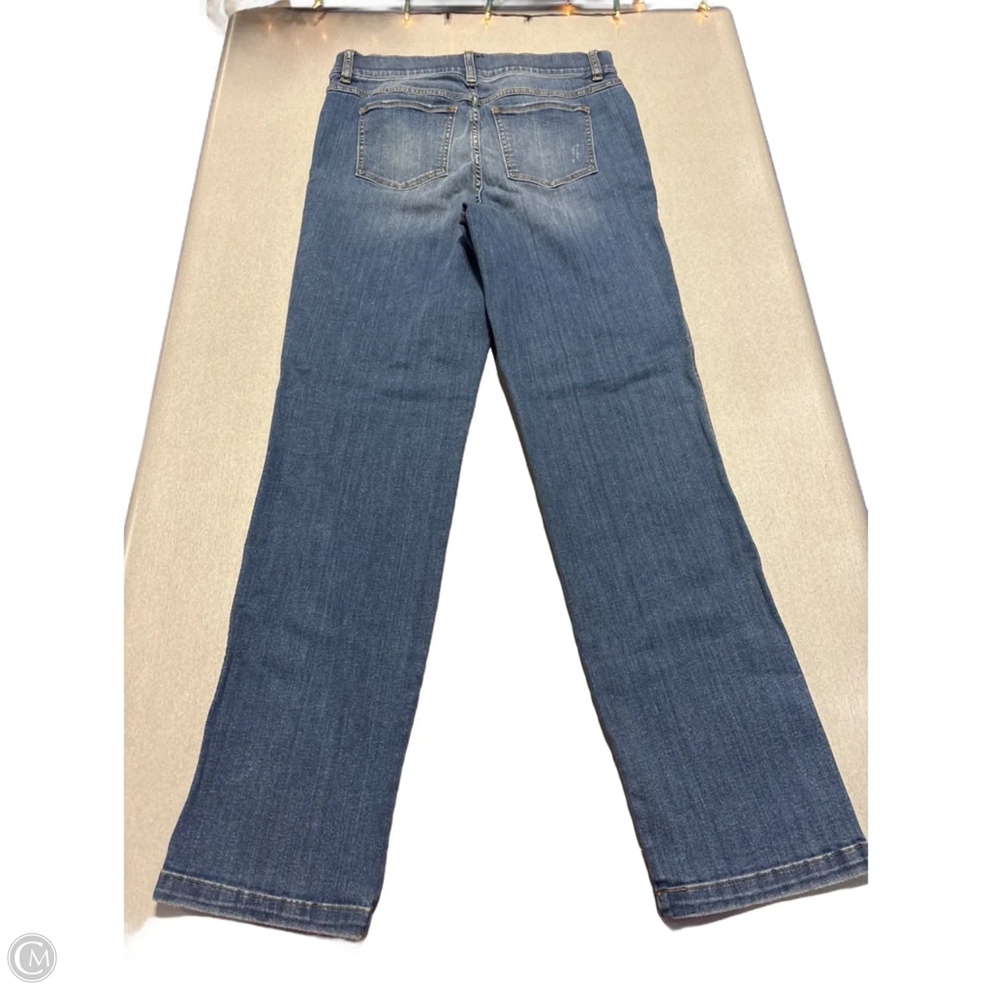 Jeans Skinny By Spanx In Blue Denim, Size: 12