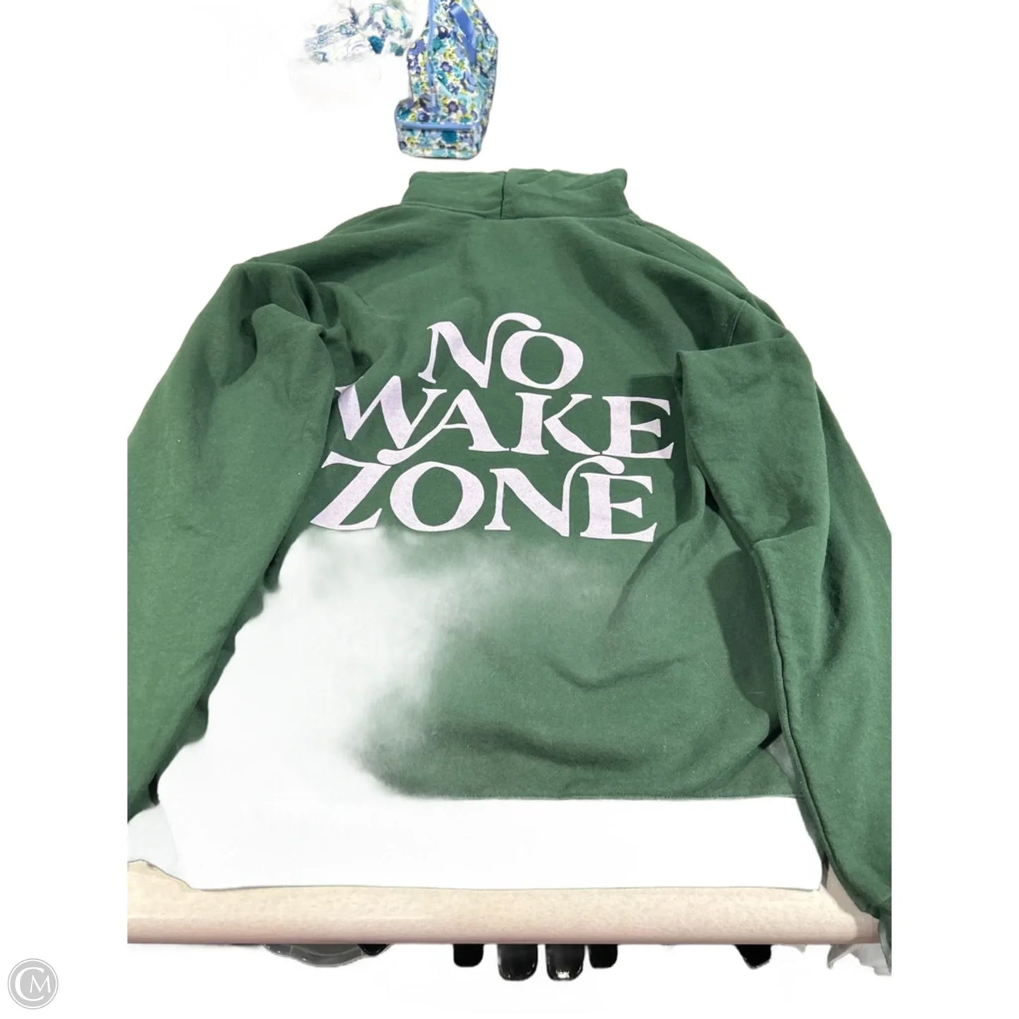 Sweatshirt Hoodie By Hanes In Green, Size: M