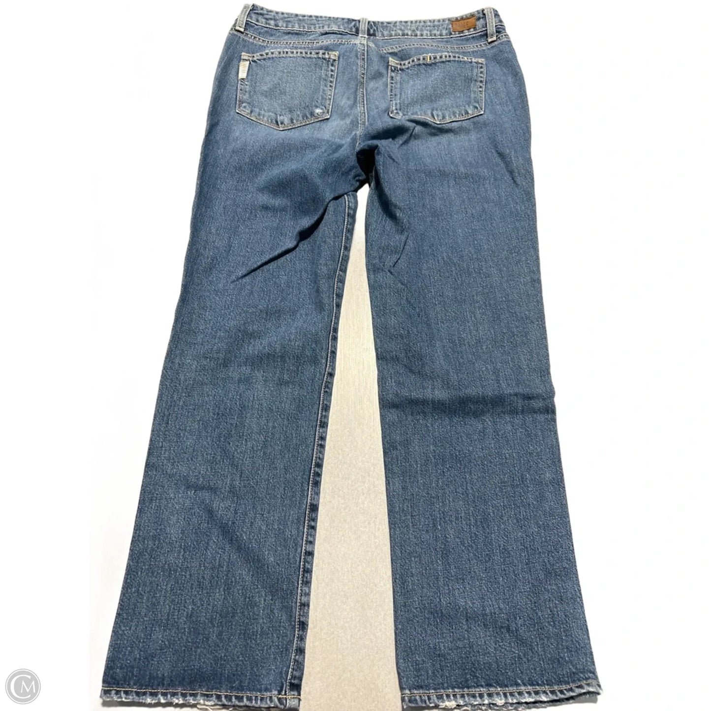 Jeans Straight By Paige In Blue Denim, Size: 8
