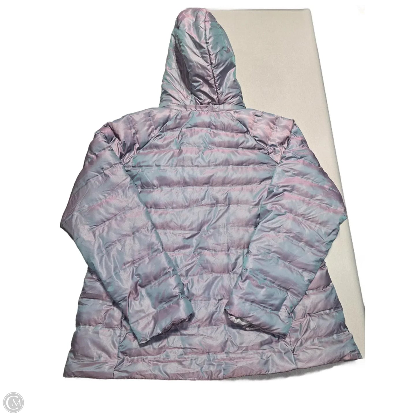 Coat Puffer & Quilted By Time And Tru In Silver, Size: Xl