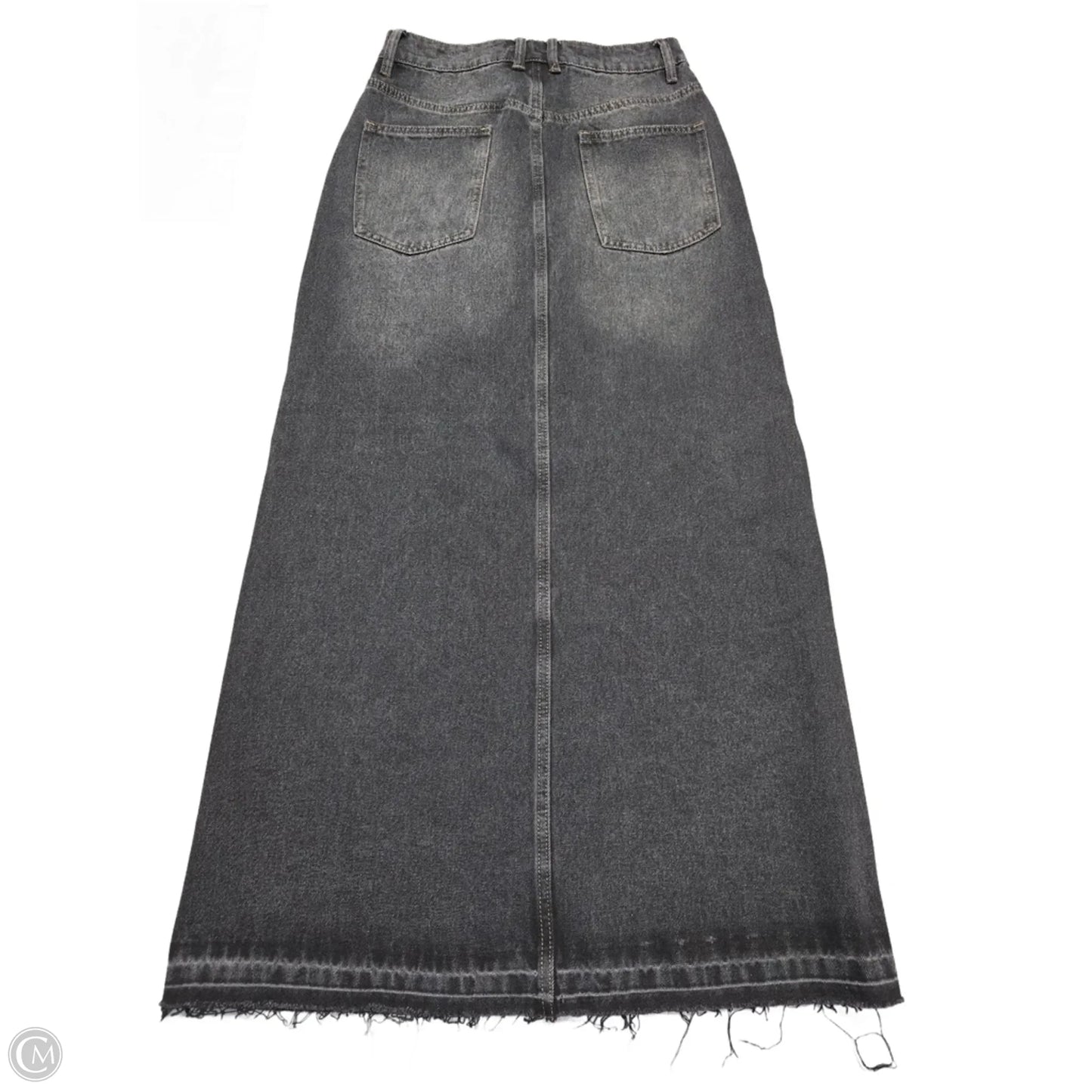Skirt Maxi By Miss Love In Black Denim, Size: S