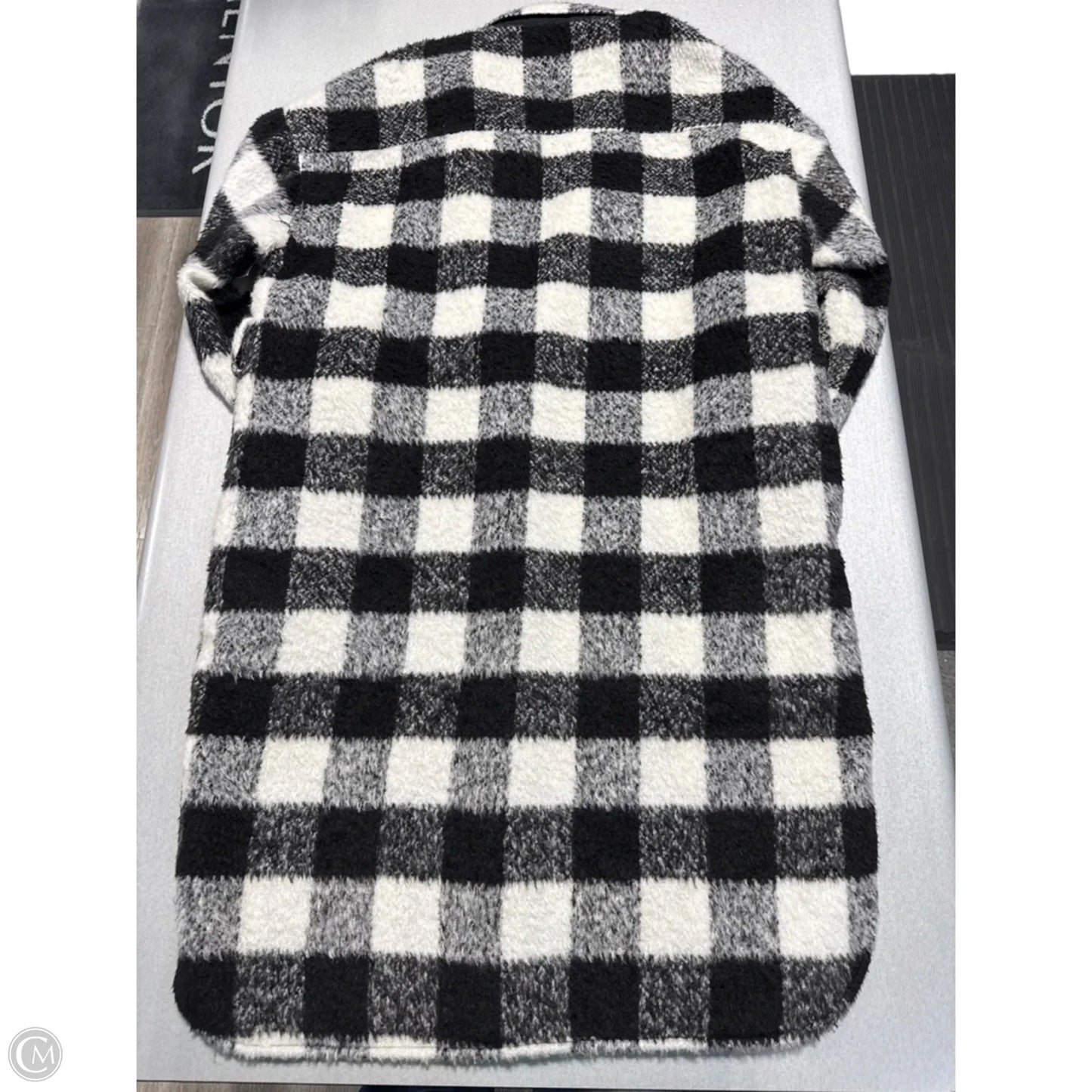 Jacket Shirt By Fantastic Fawn In Plaid Pattern, Size: S