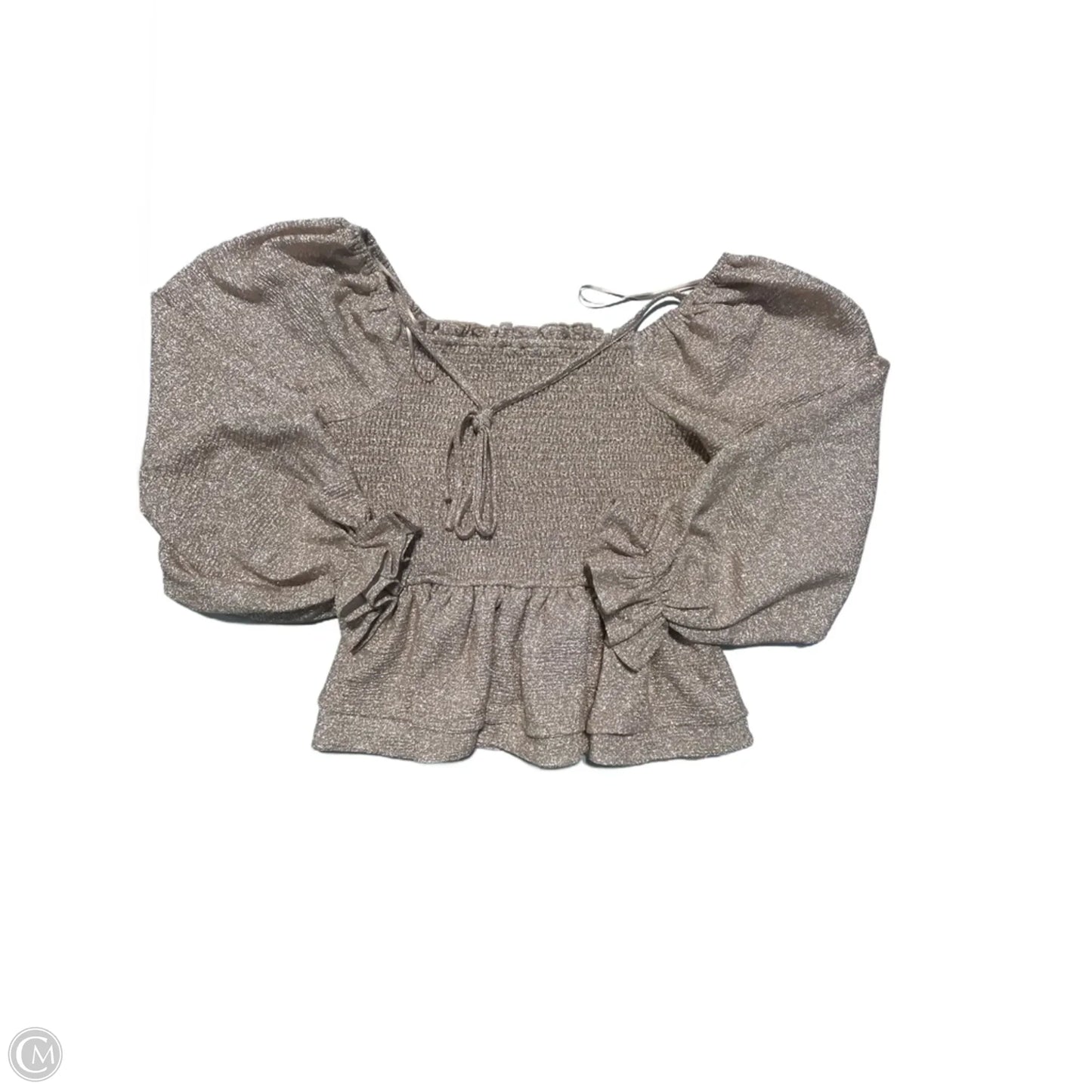 Top Long Sleeve By White Birch In Gold, Size: L