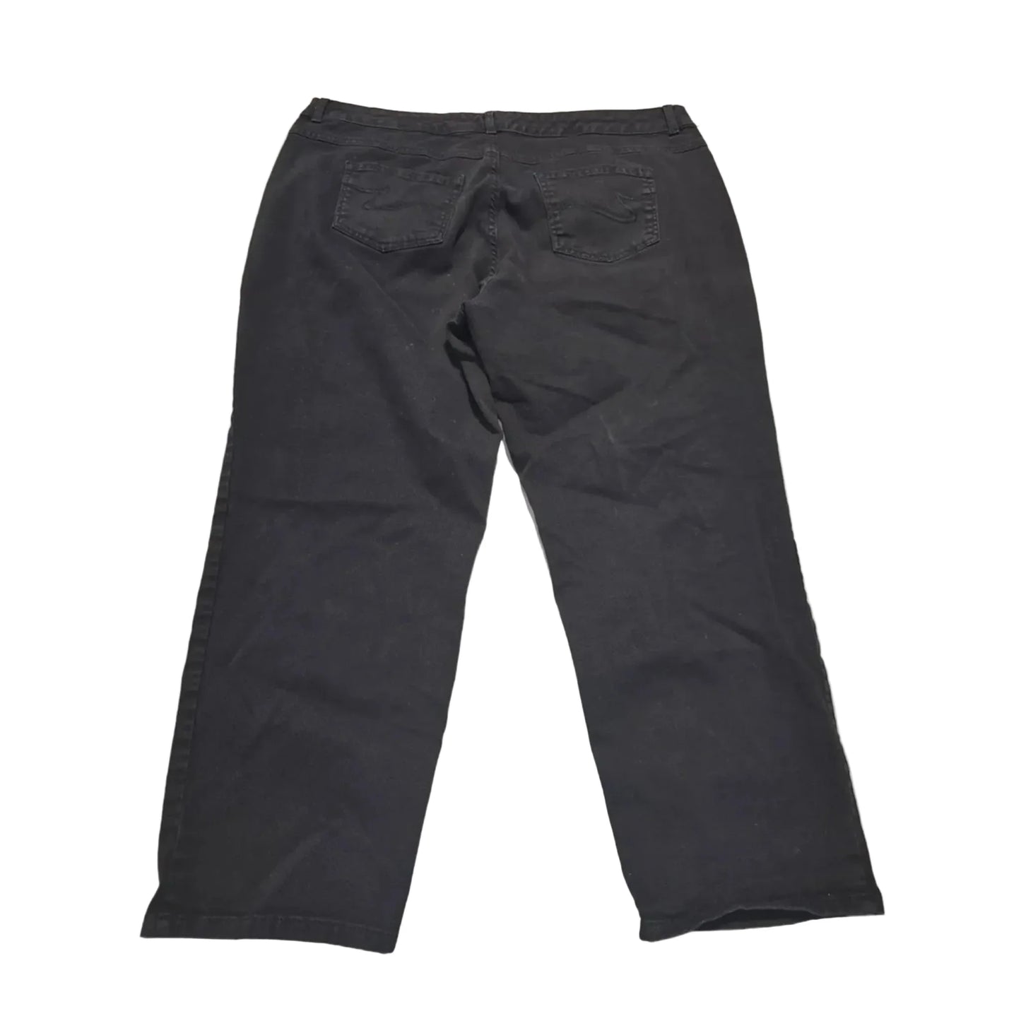 Jeans Straight By Just My Size In Black Denim, Size: 22