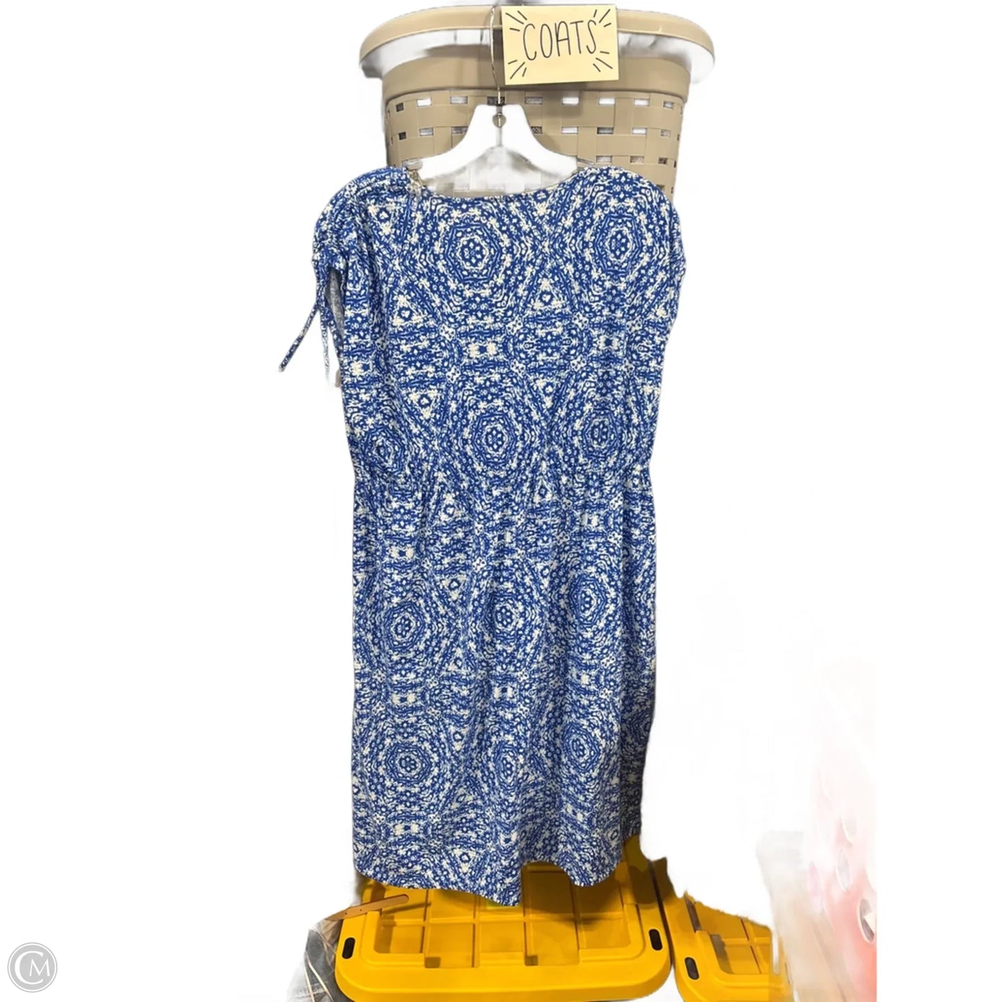 Dress Casual Short By Faded Glory In Blue & White, Size: 1x