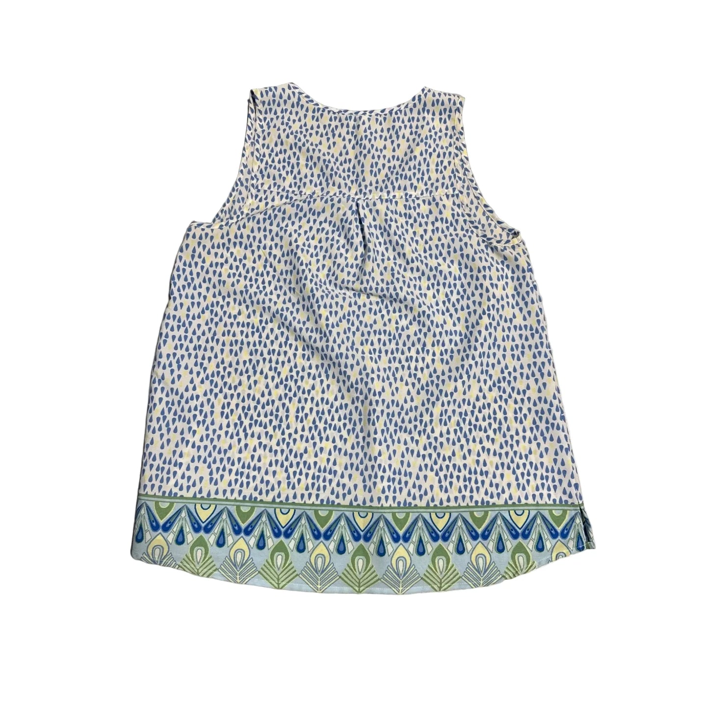 Tank Top By Mk Knits In Blue & White, Size: S