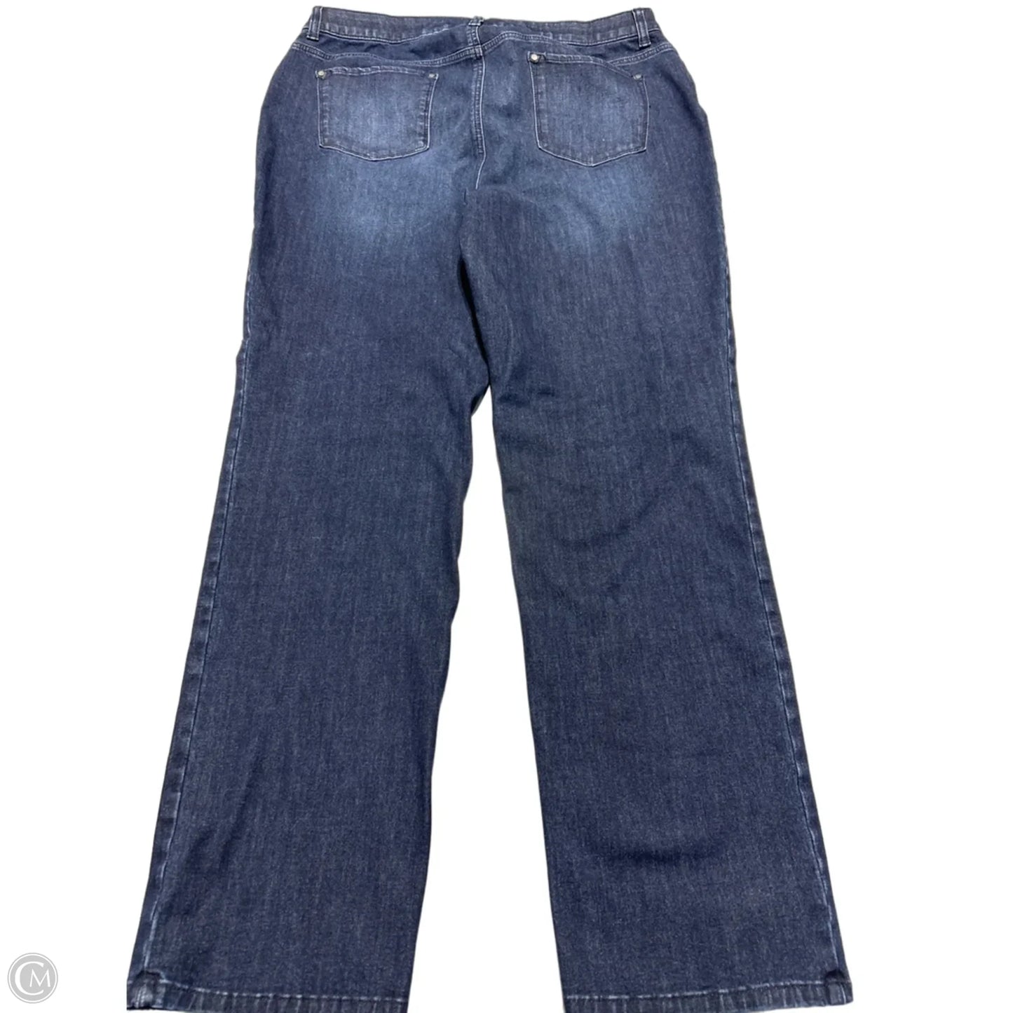 Jeans Straight By Chicos In Blue Denim, Size: 16