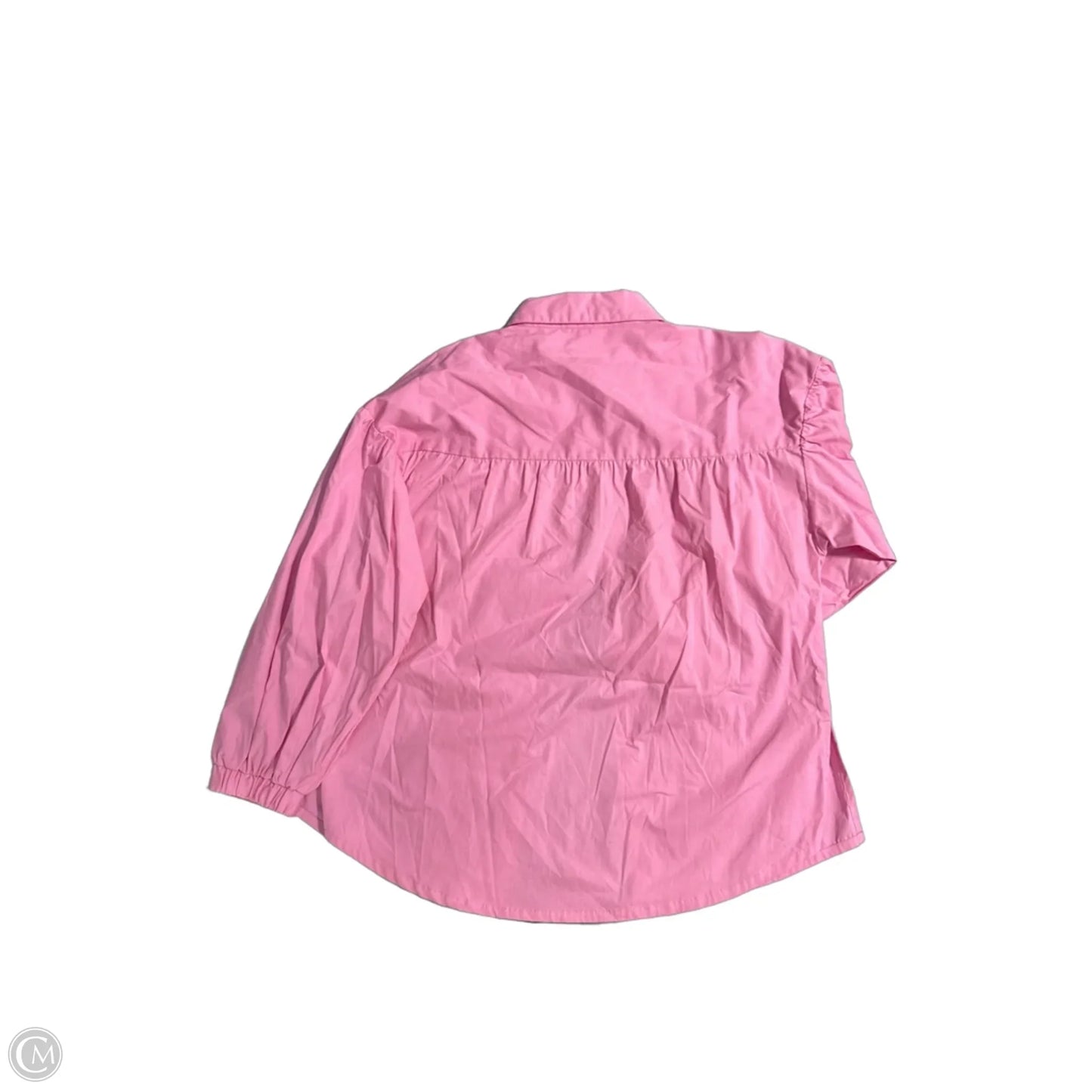Blouse Long Sleeve By Cmc In Pink, Size: S