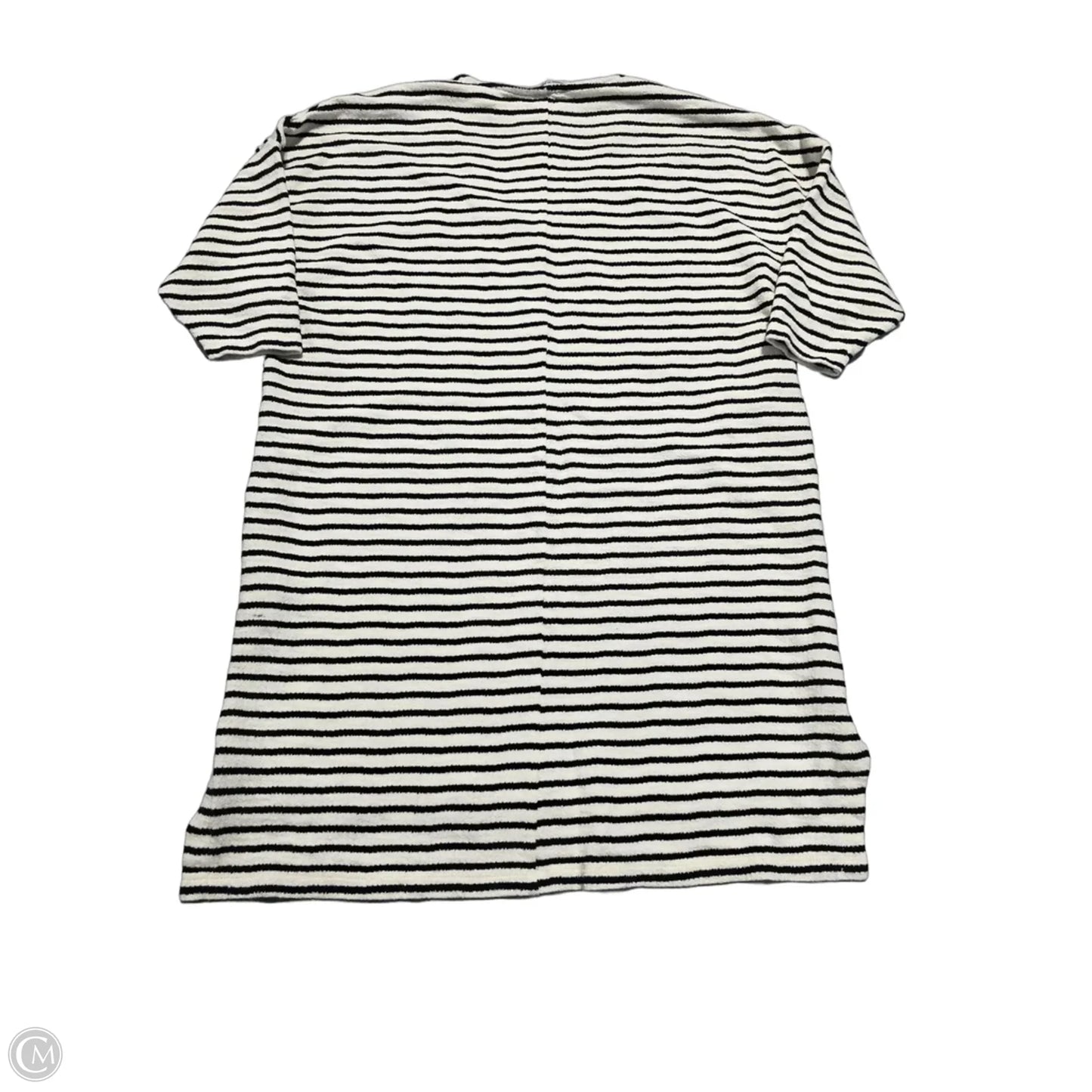 Top Short Sleeve By Zara In Striped Pattern, Size: S