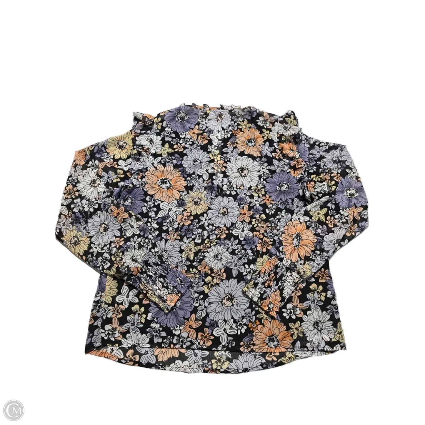 Blouse 3/4 Sleeve By Bb Dakota In Floral Print, Size: S