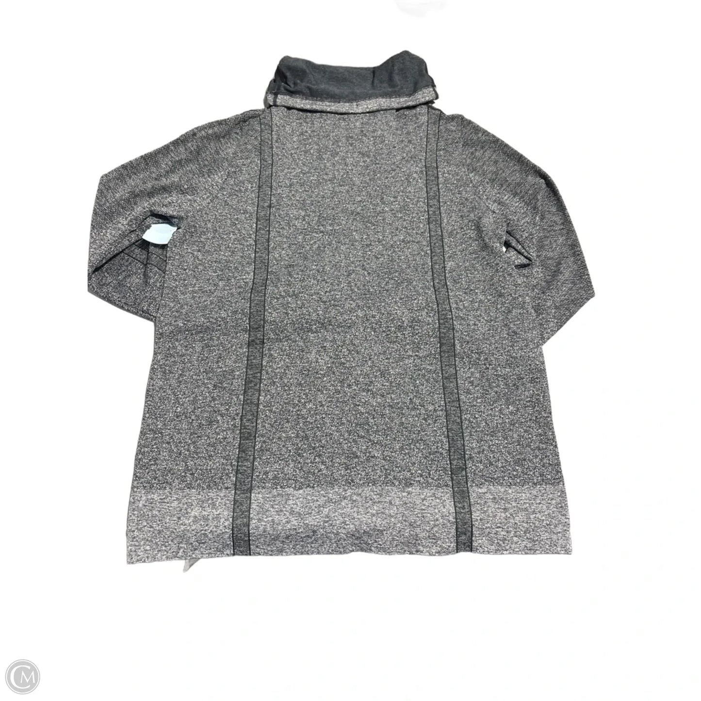 Athletic Top Long Sleeve Collar By Under Armour In Grey, Size: Xl