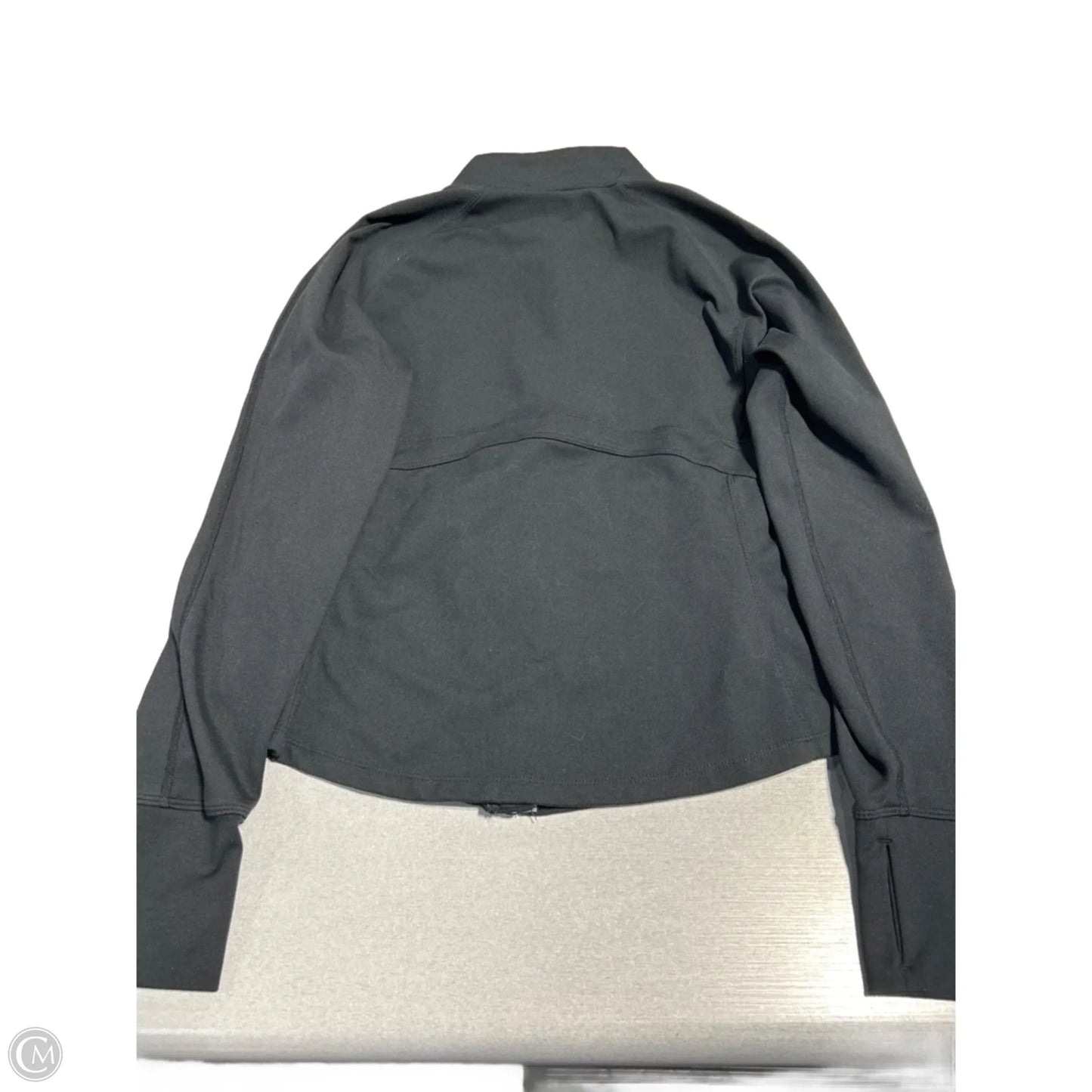 Athletic Top Long Sleeve Collar By Jockey In Black, Size: M