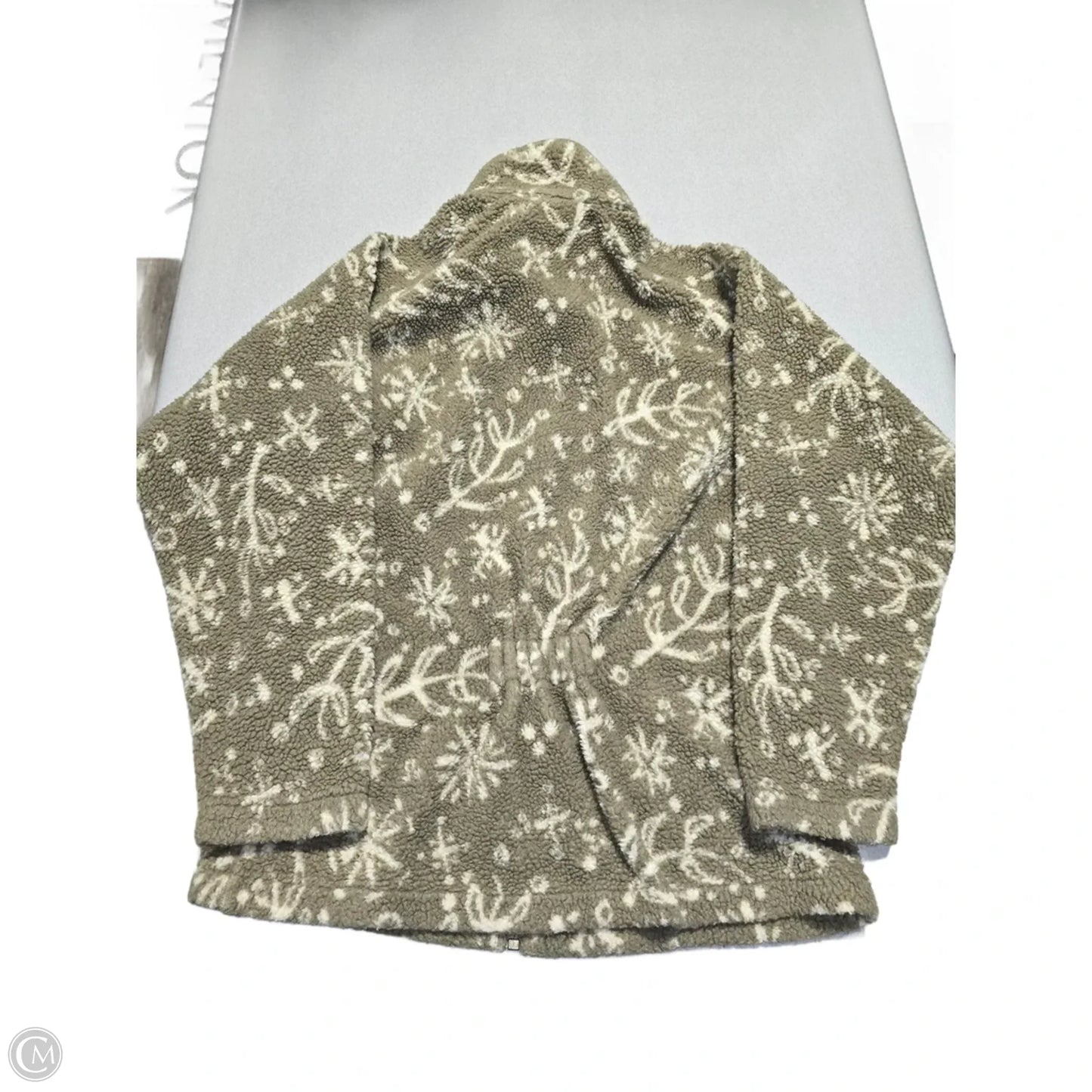 Jacket Fleece By Columbia In Cream & Tan, Size: S