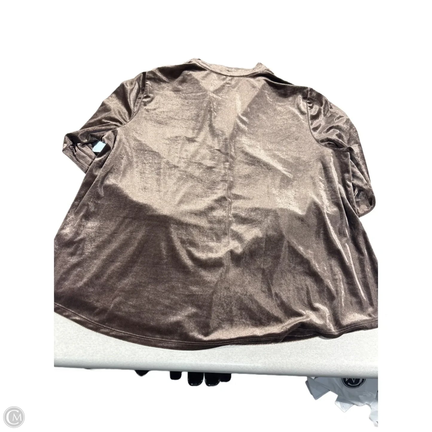 Top Long Sleeve By Cato In Brown, Size: Xxl