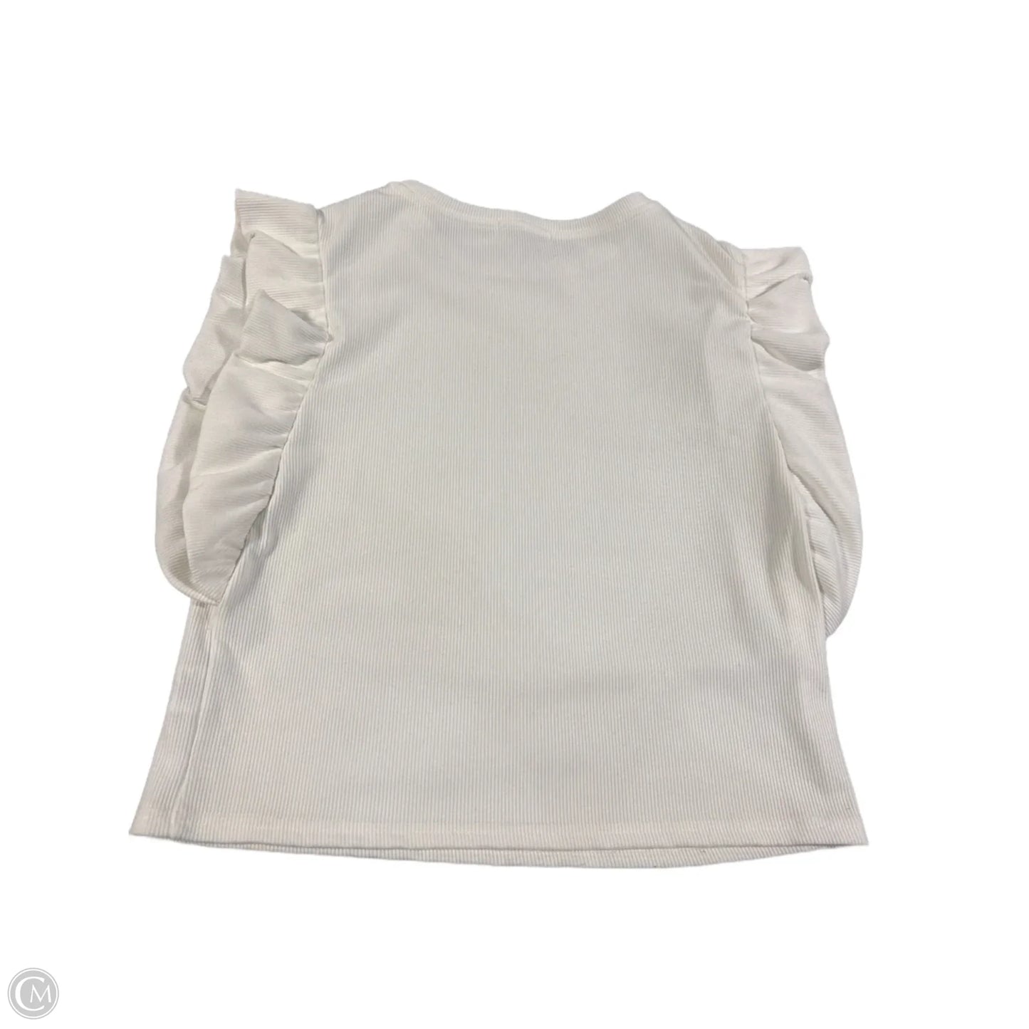 Top Short Sleeve By Cmc In White, Size: L