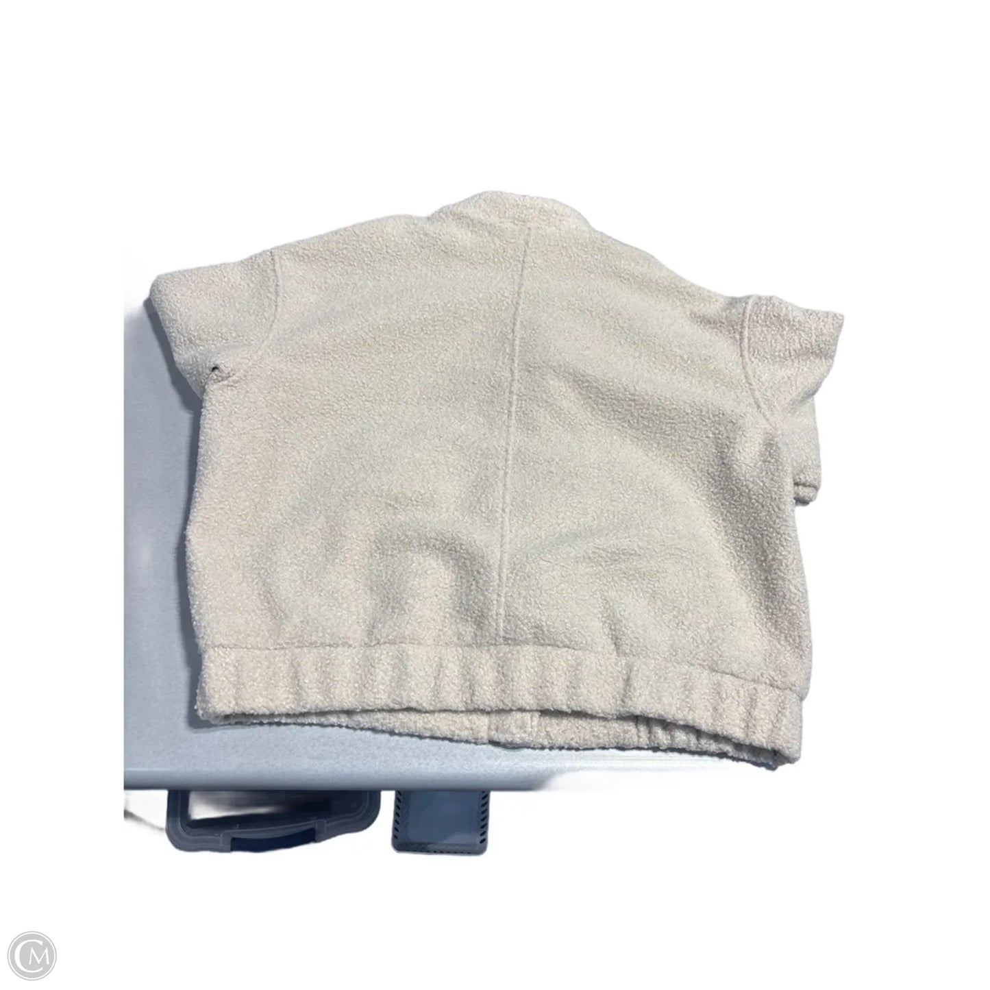 Coat Faux Fur & Sherpa By H&m In Tan, Size: M