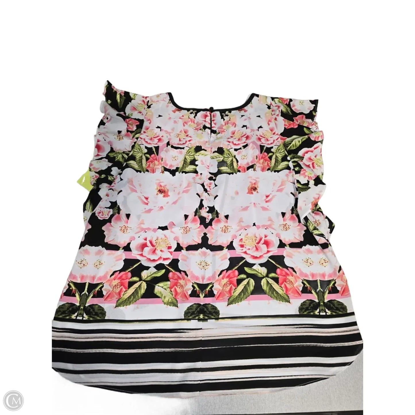 Top Short Sleeve By Elle In Floral Print, Size: M
