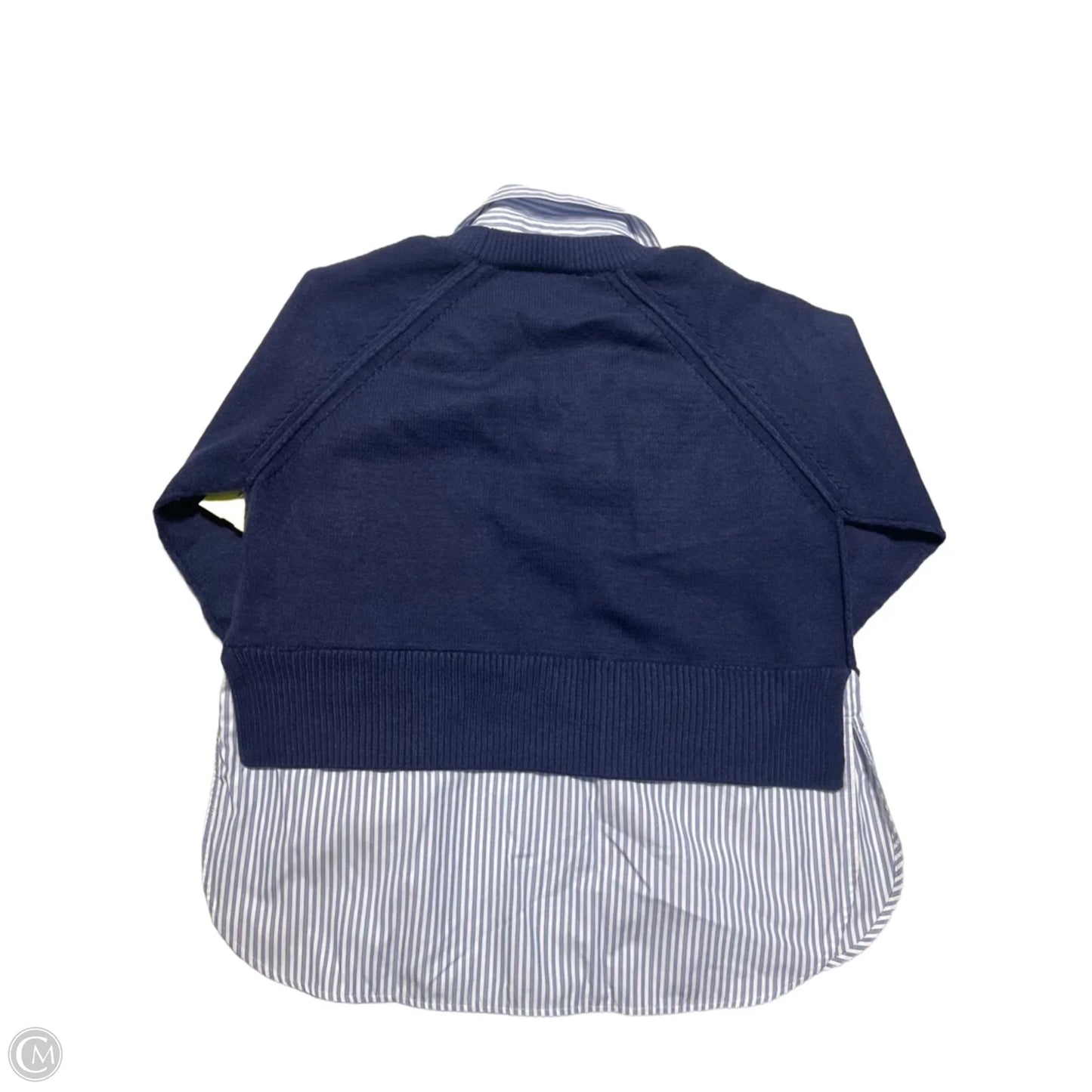 Top Long Sleeve By Elan In Navy, Size: M