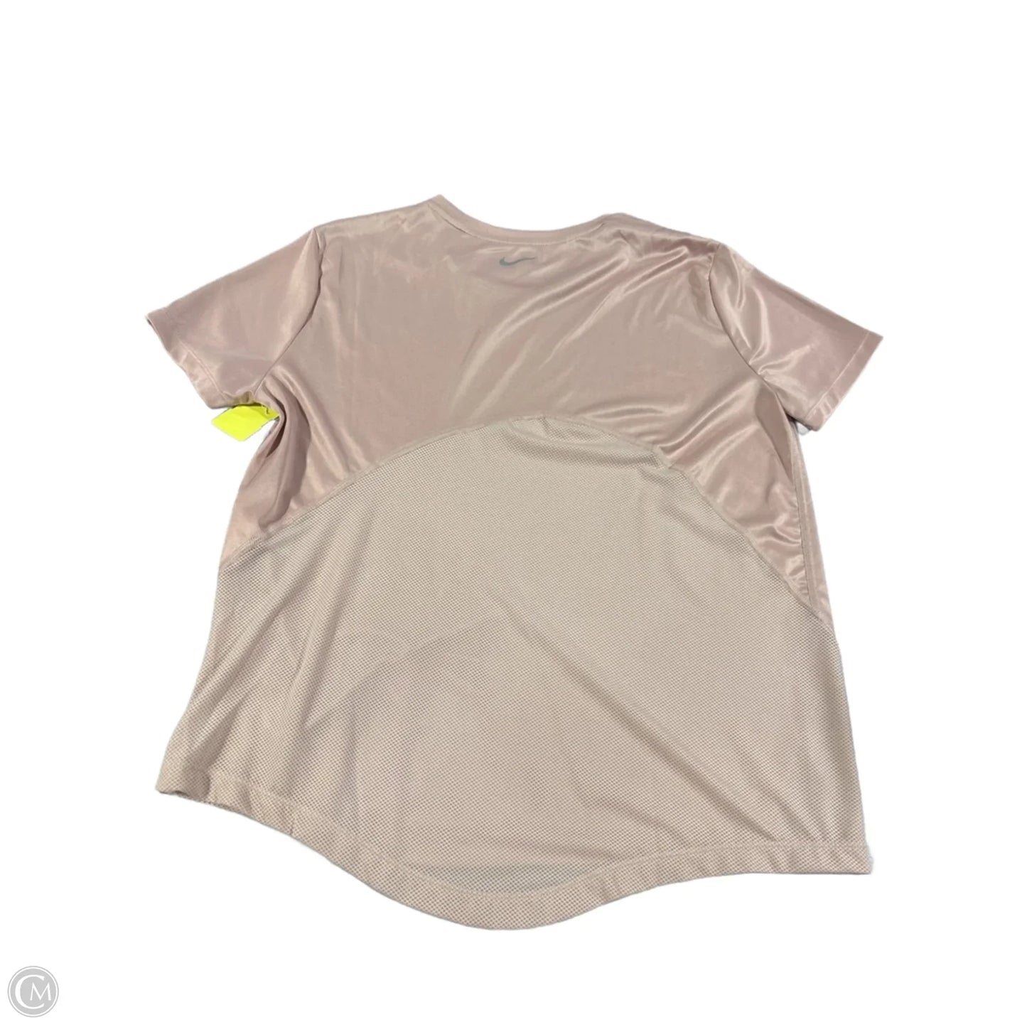 Athletic Top Short Sleeve By Nike In Pink, Size: M