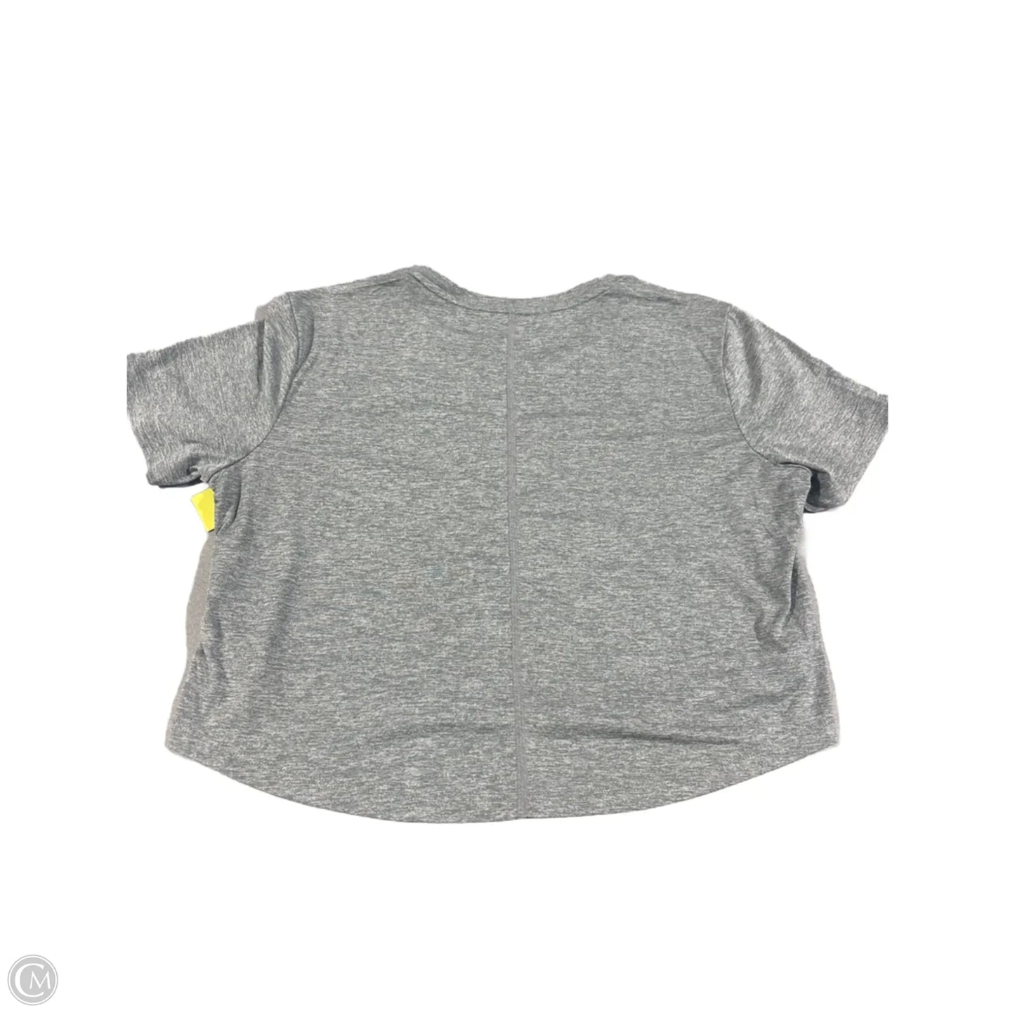 Athletic Top Short Sleeve By Nike In Grey, Size: M