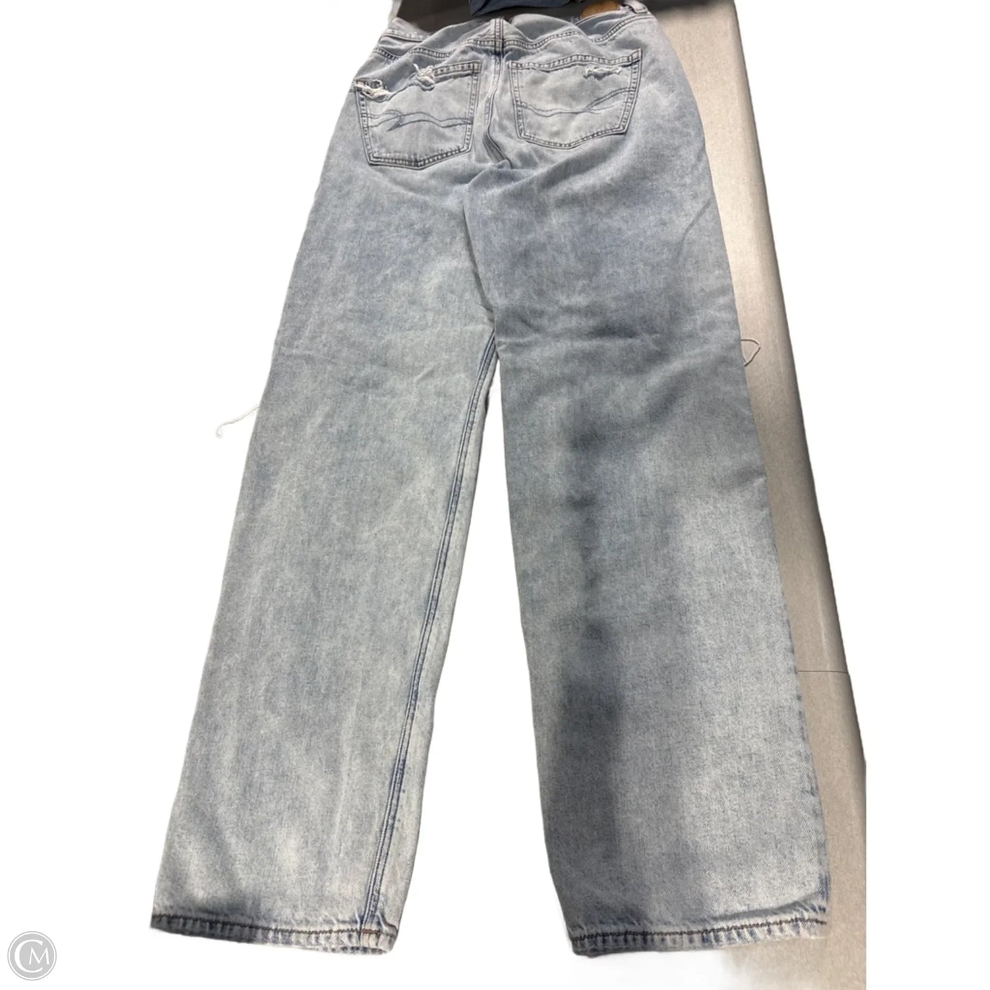 Jeans Straight By American Eagle In Blue Denim, Size: 4