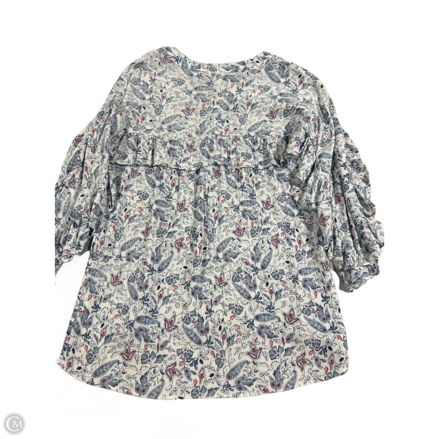 Blouse Long Sleeve By Lc Lauren Conrad In Blue, Size: S